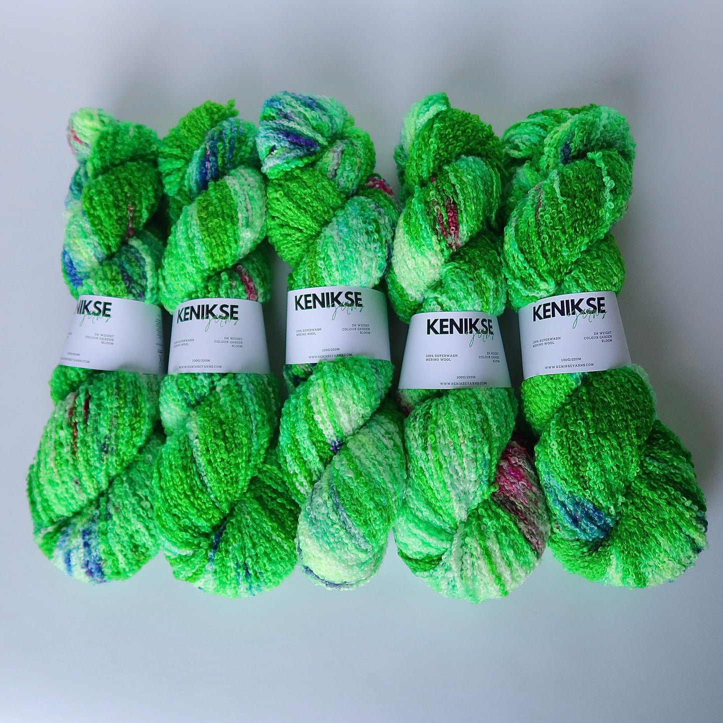 DK Superwash Merino Boucle Wool 100g in colour Blooming Garden