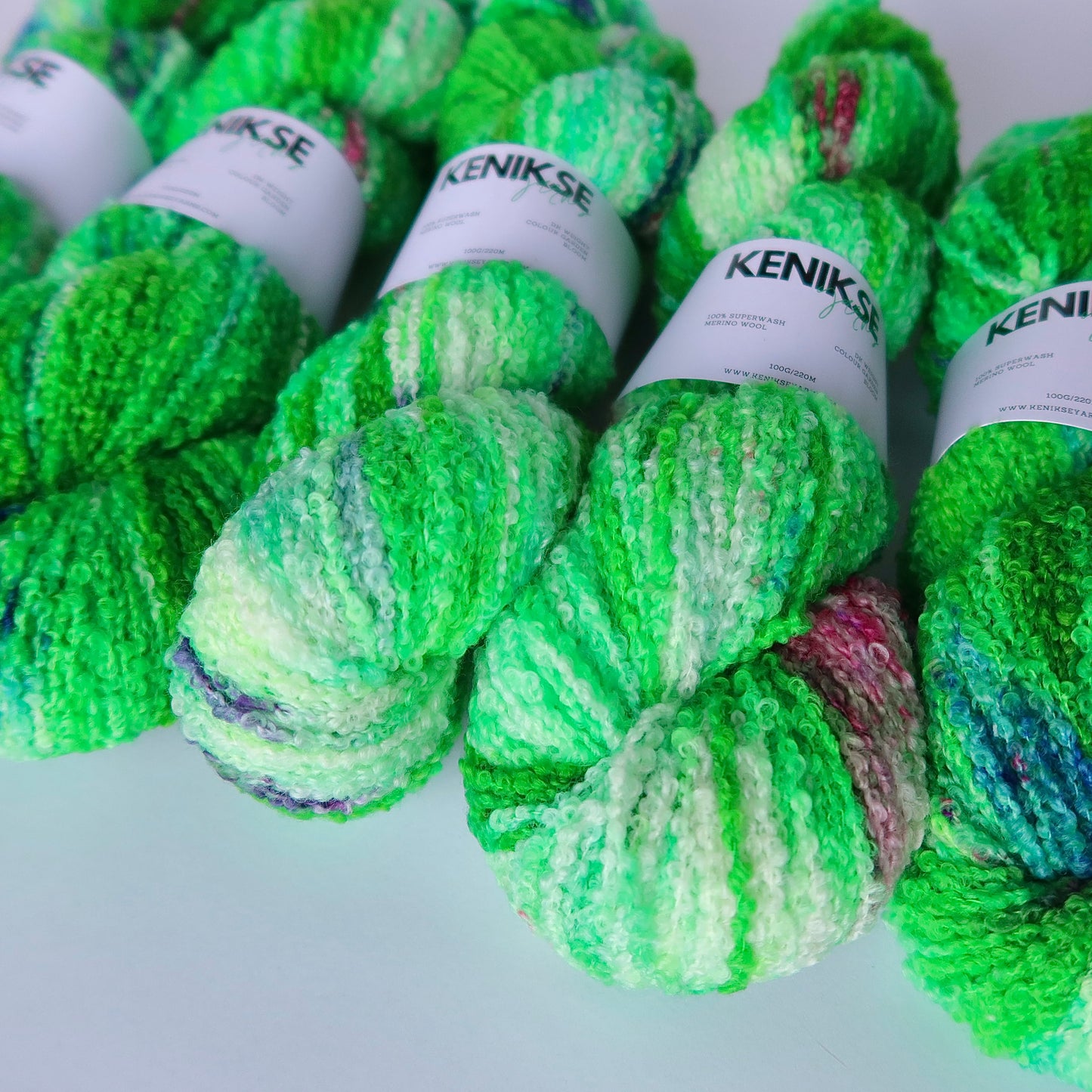 DK Superwash Merino Boucle Wool 100g in colour Blooming Garden