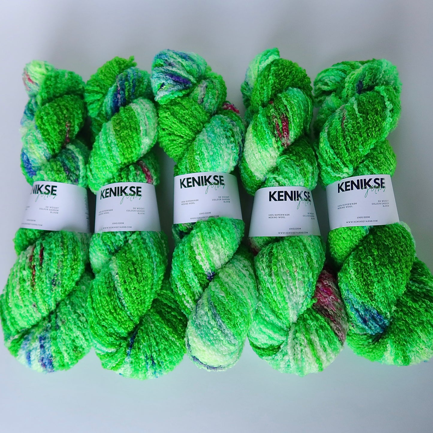 DK Superwash Merino Boucle Wool 100g in colour Blooming Garden