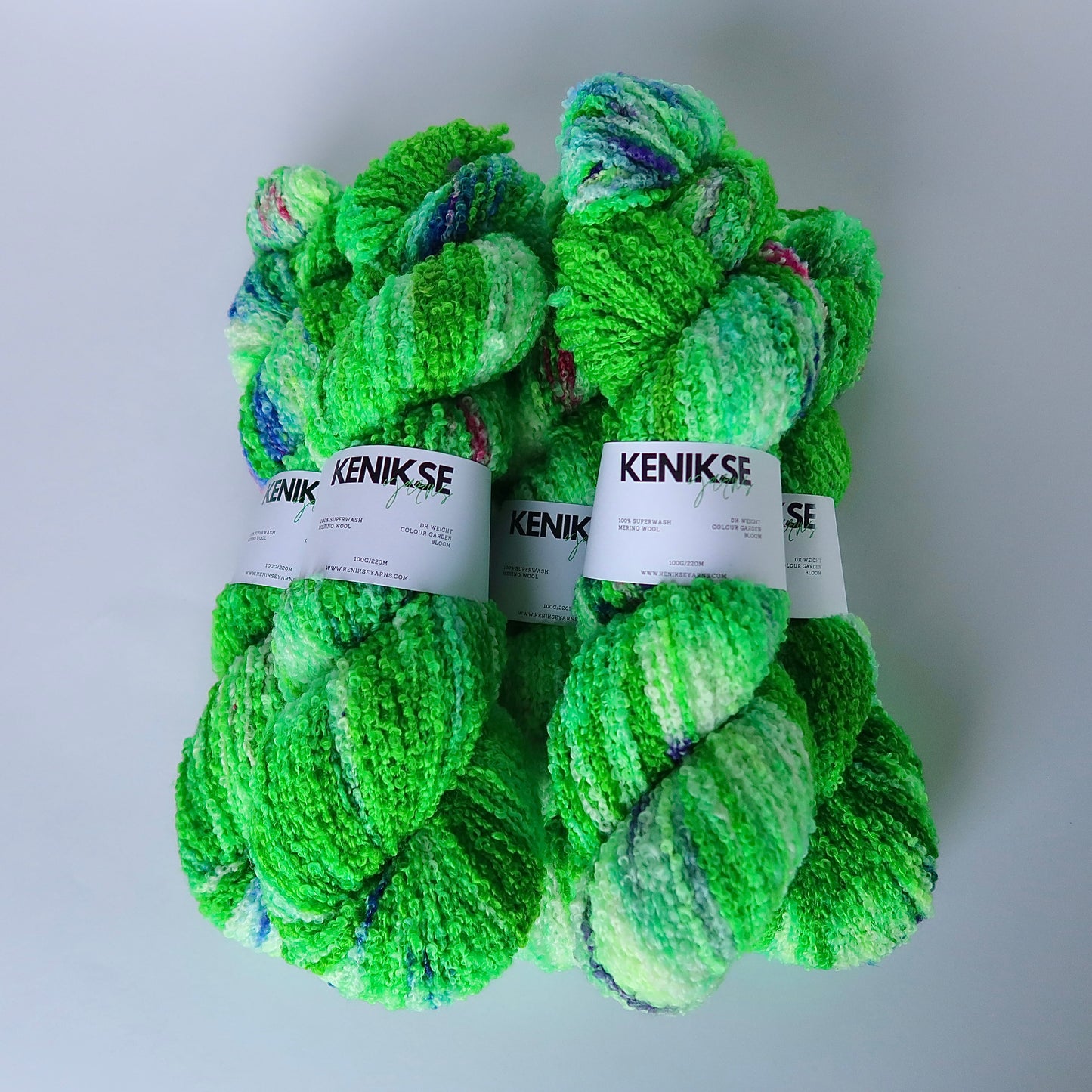 DK Superwash Merino Boucle Wool 100g in colour Blooming Garden