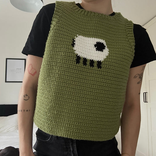 Crochet Sheep Vest Tapestry Pattern