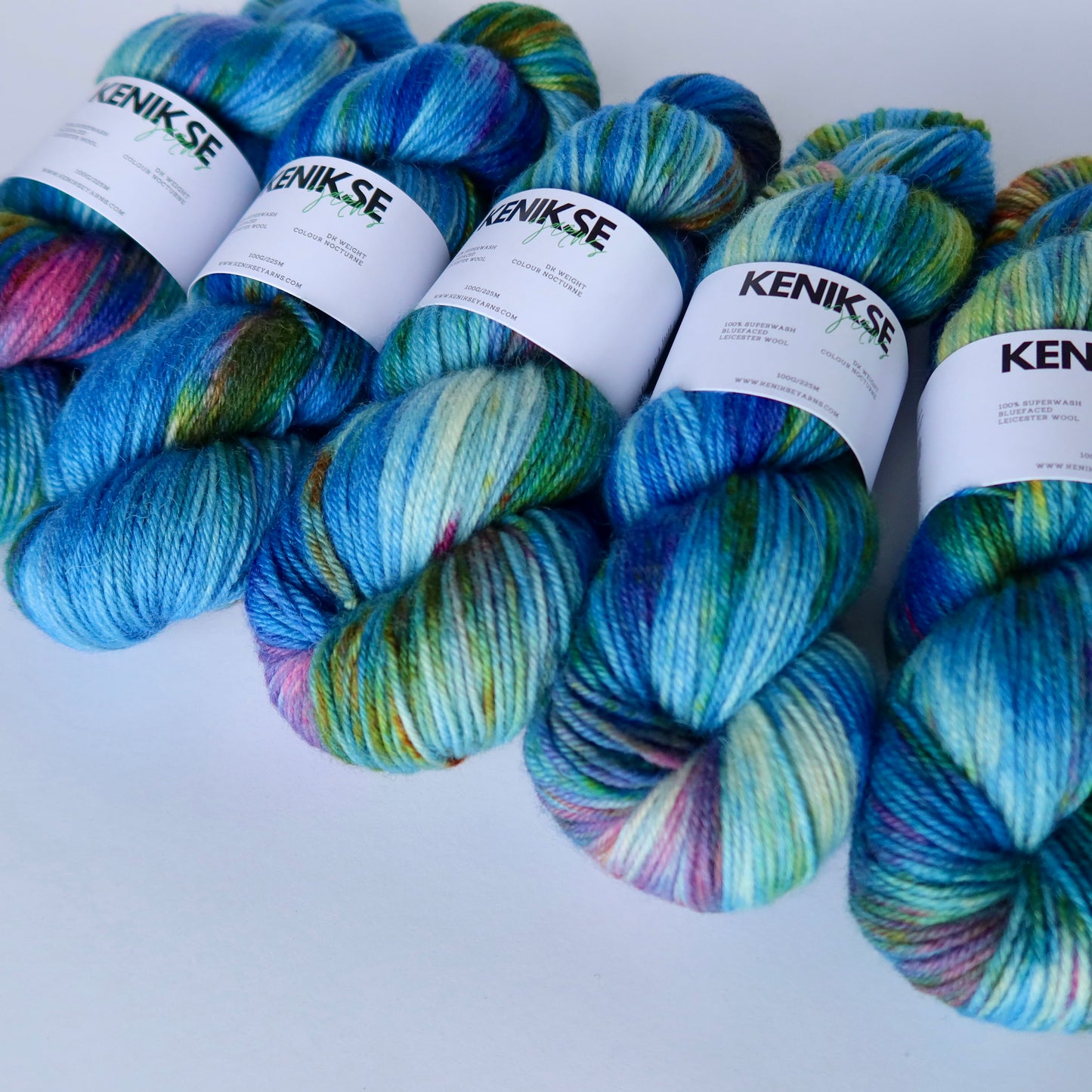 DK Superwash Bluefaced Leicester Wool Yarn 100g in colour Nocturne