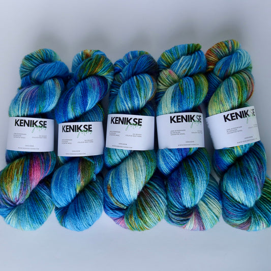 DK Superwash Bluefaced Leicester Wool Yarn 100g in colour Nocturne