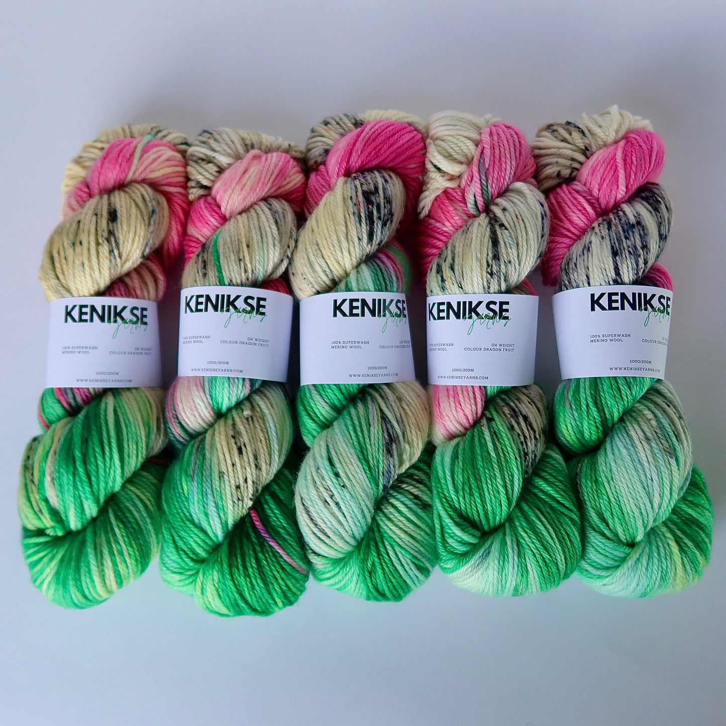 DK Superwash Merino Wool Yarn 100g in colour Dragon Fruit