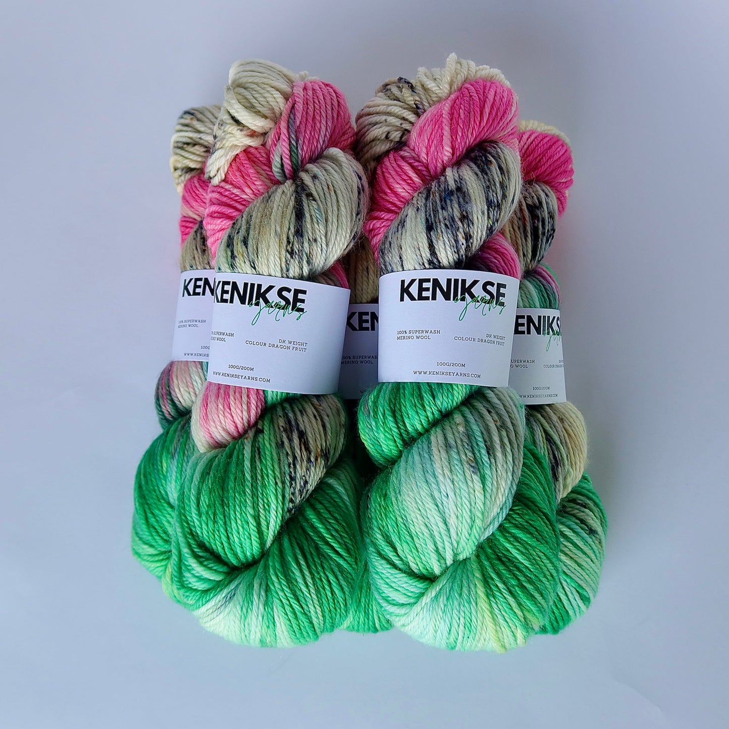 DK Superwash Merino Wool Yarn 100g in colour Dragon Fruit