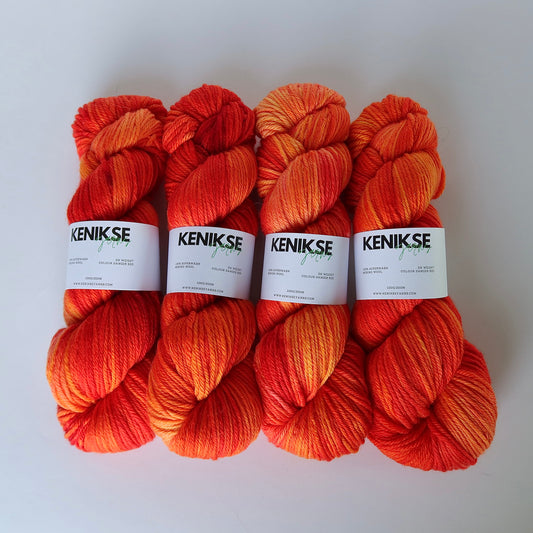 DK Superwash Merino Wool Yarn 100g in colour Danger Red