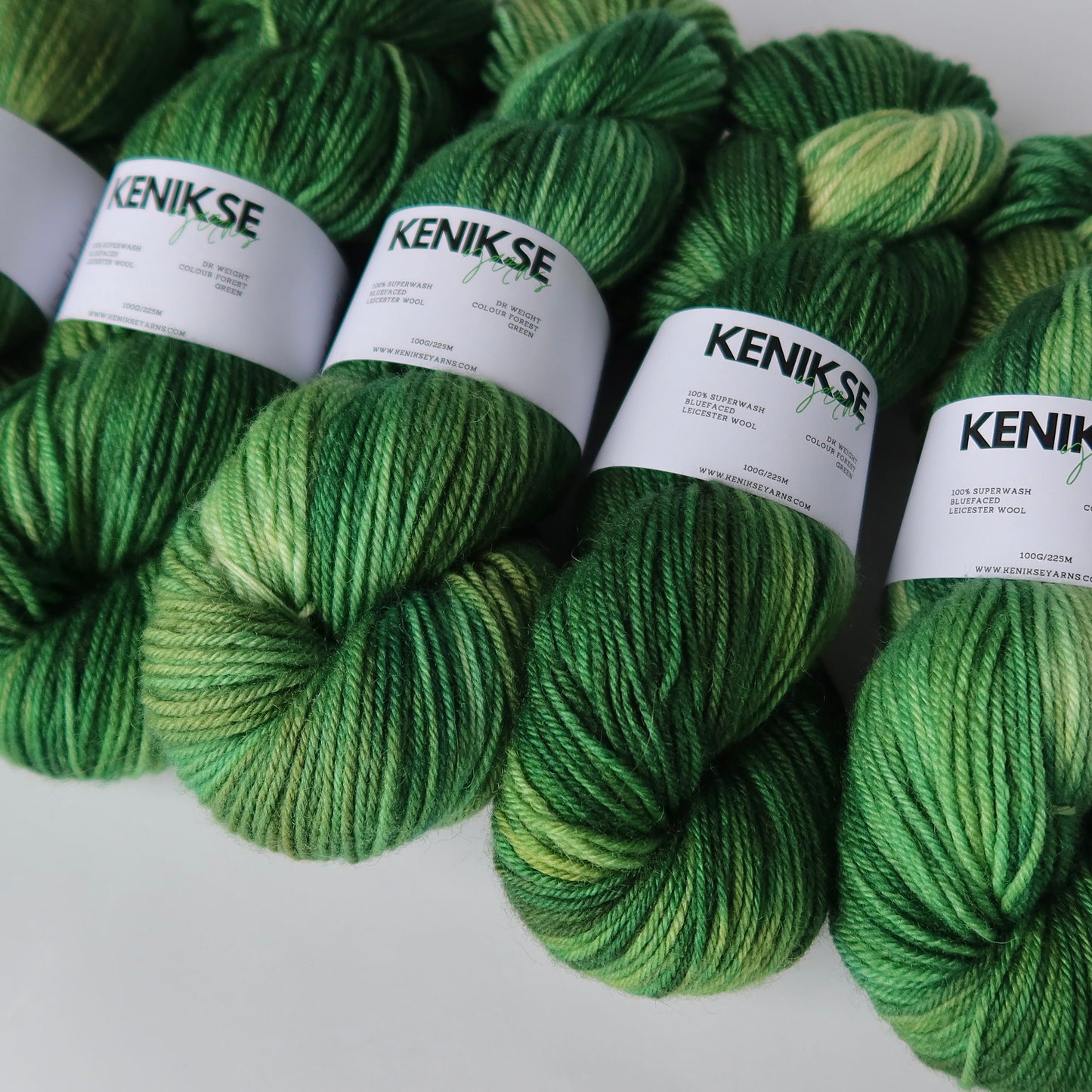 DK Superwash Bluefaced Leicester Wool Yarn 100g in colour Forest Green