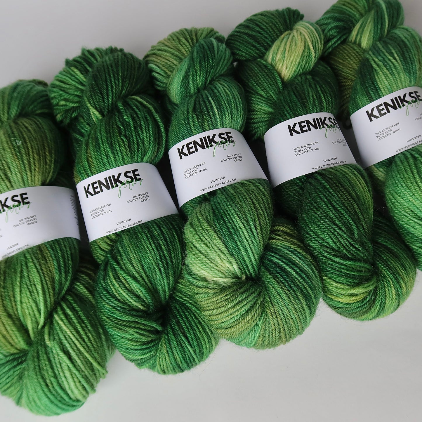 DK Superwash Bluefaced Leicester Wool Yarn 100g in colour Forest Green