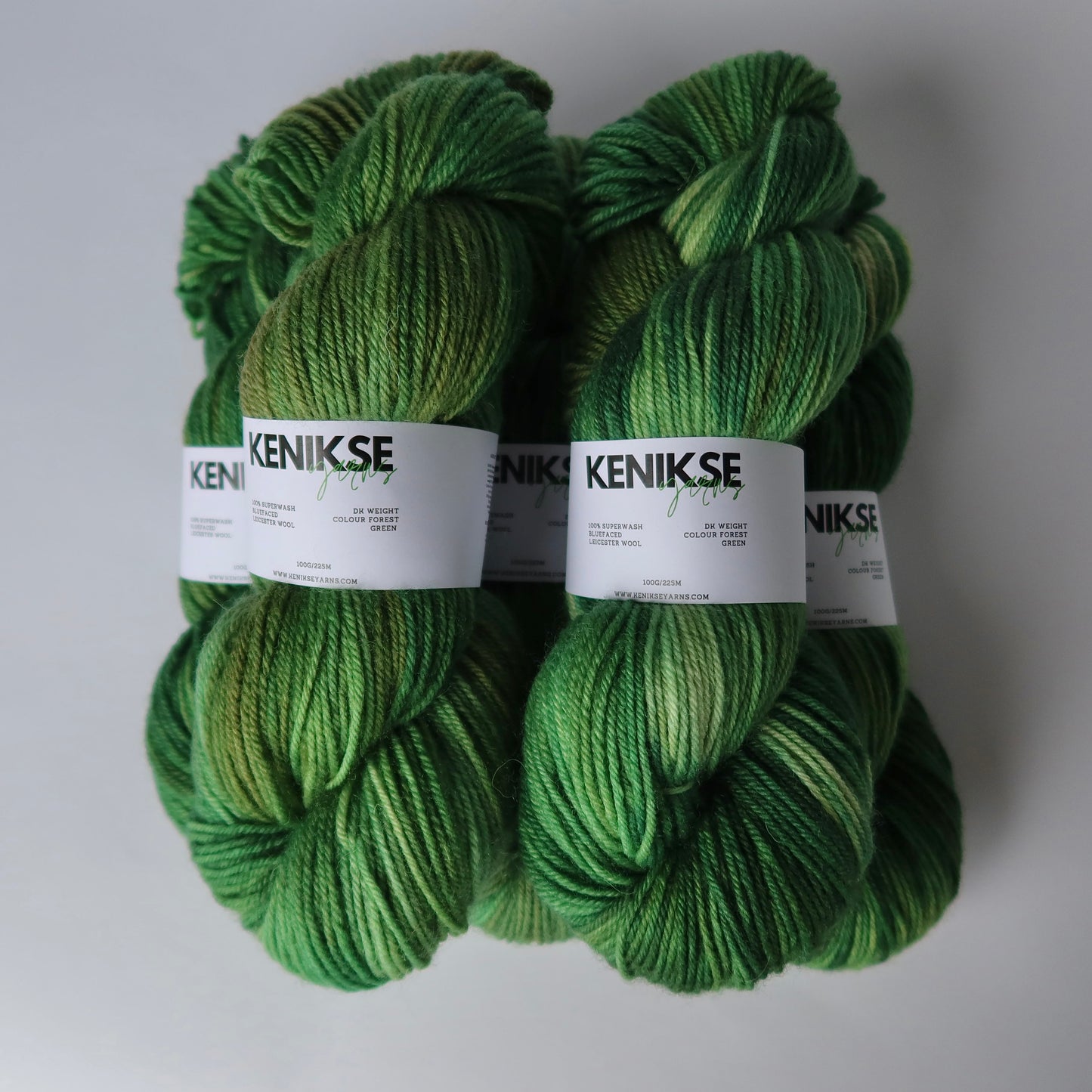 DK Superwash Bluefaced Leicester Wool Yarn 100g in colour Forest Green