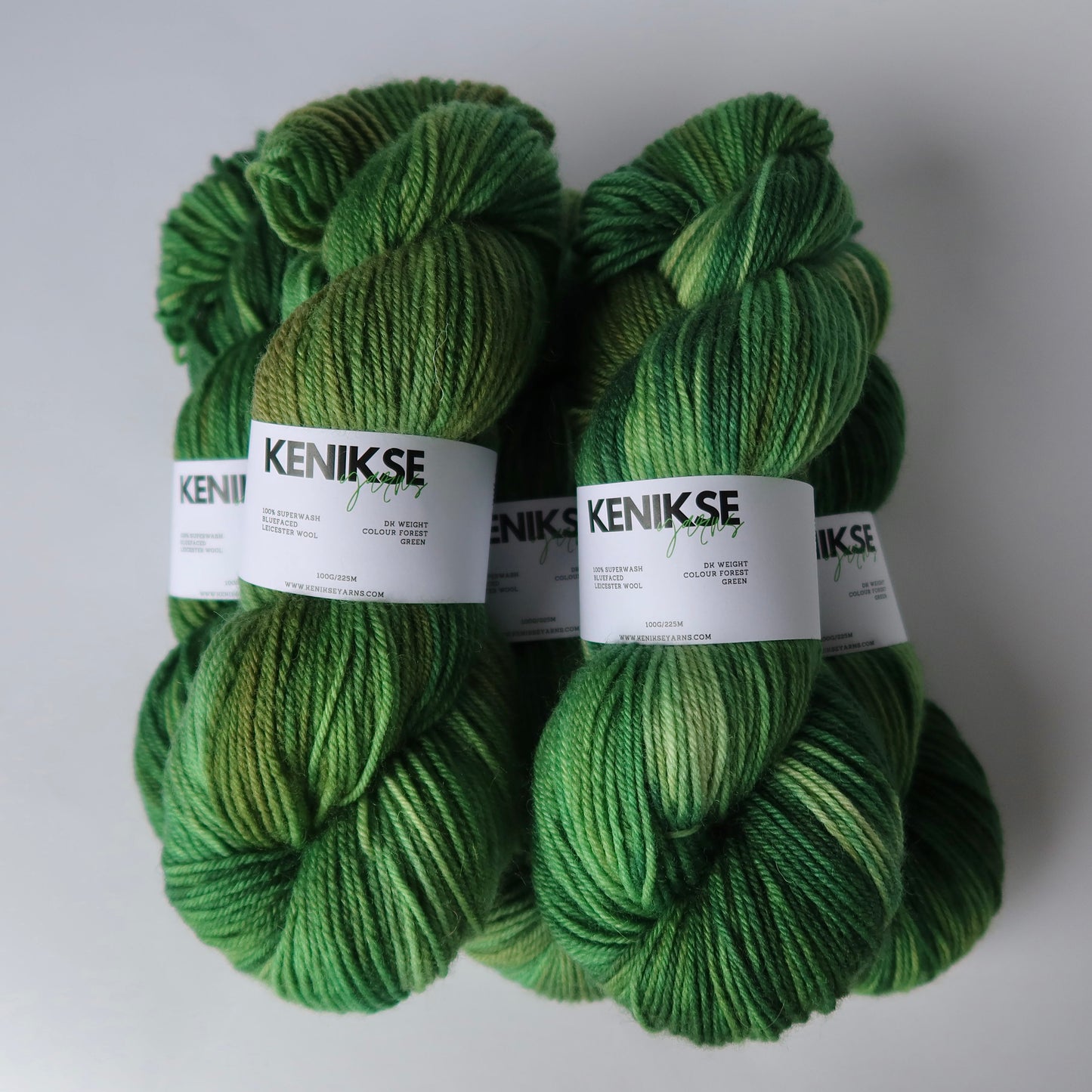 DK Superwash Bluefaced Leicester Wool Yarn 100g in colour Forest Green