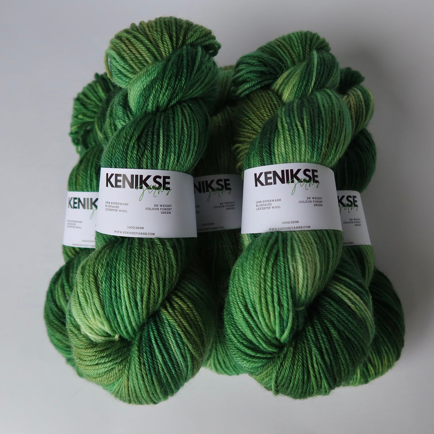 DK Superwash Bluefaced Leicester Wool Yarn 100g in colour Forest Green