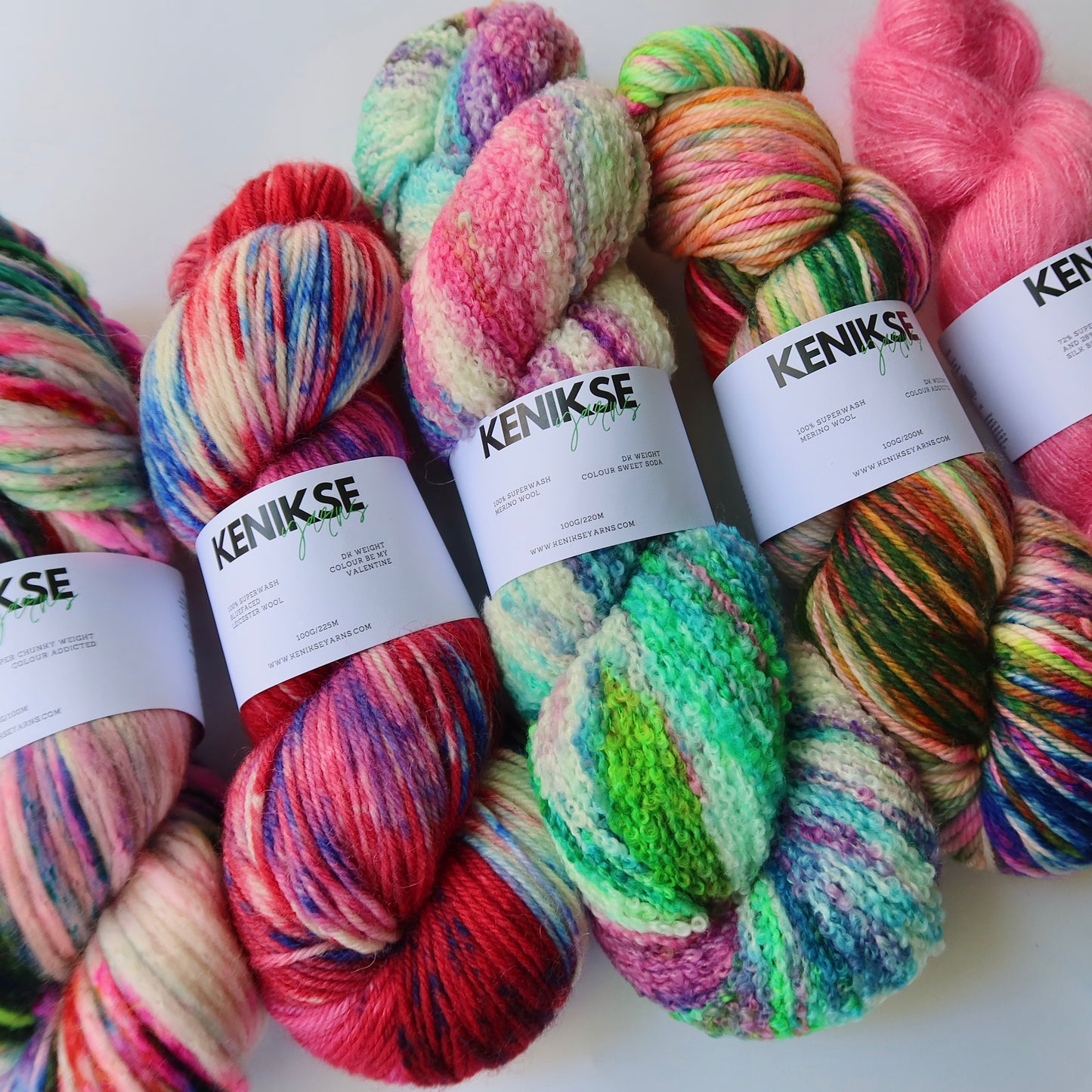 Azure Yarn Bundle 4 x 100g and 1 x 50g skeins