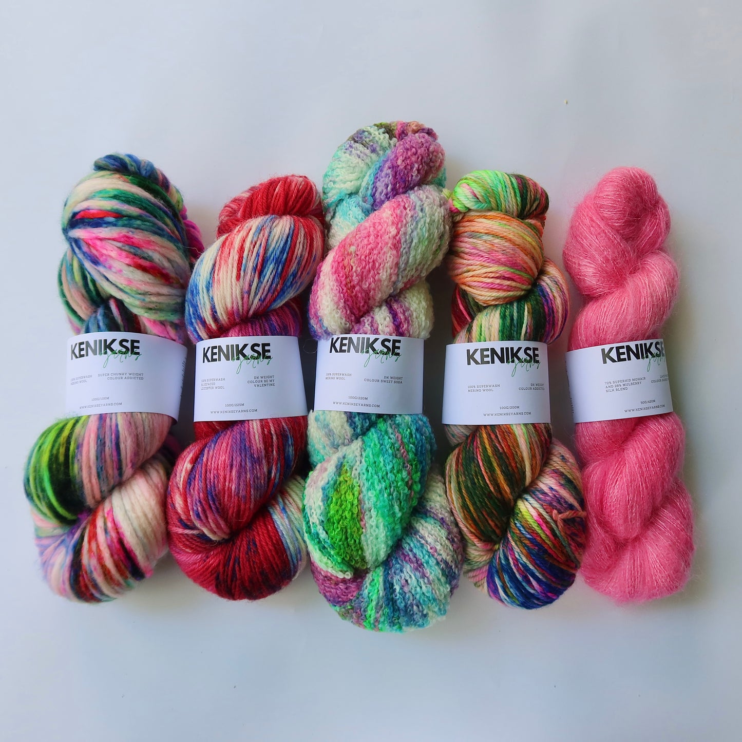 Azure Yarn Bundle 4 x 100g and 1 x 50g skeins