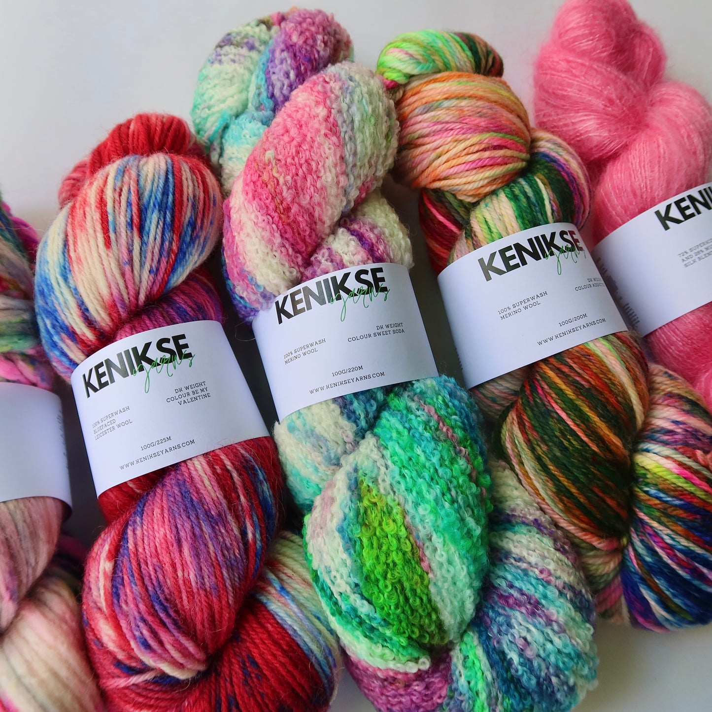 Azure Yarn Bundle 4 x 100g and 1 x 50g skeins