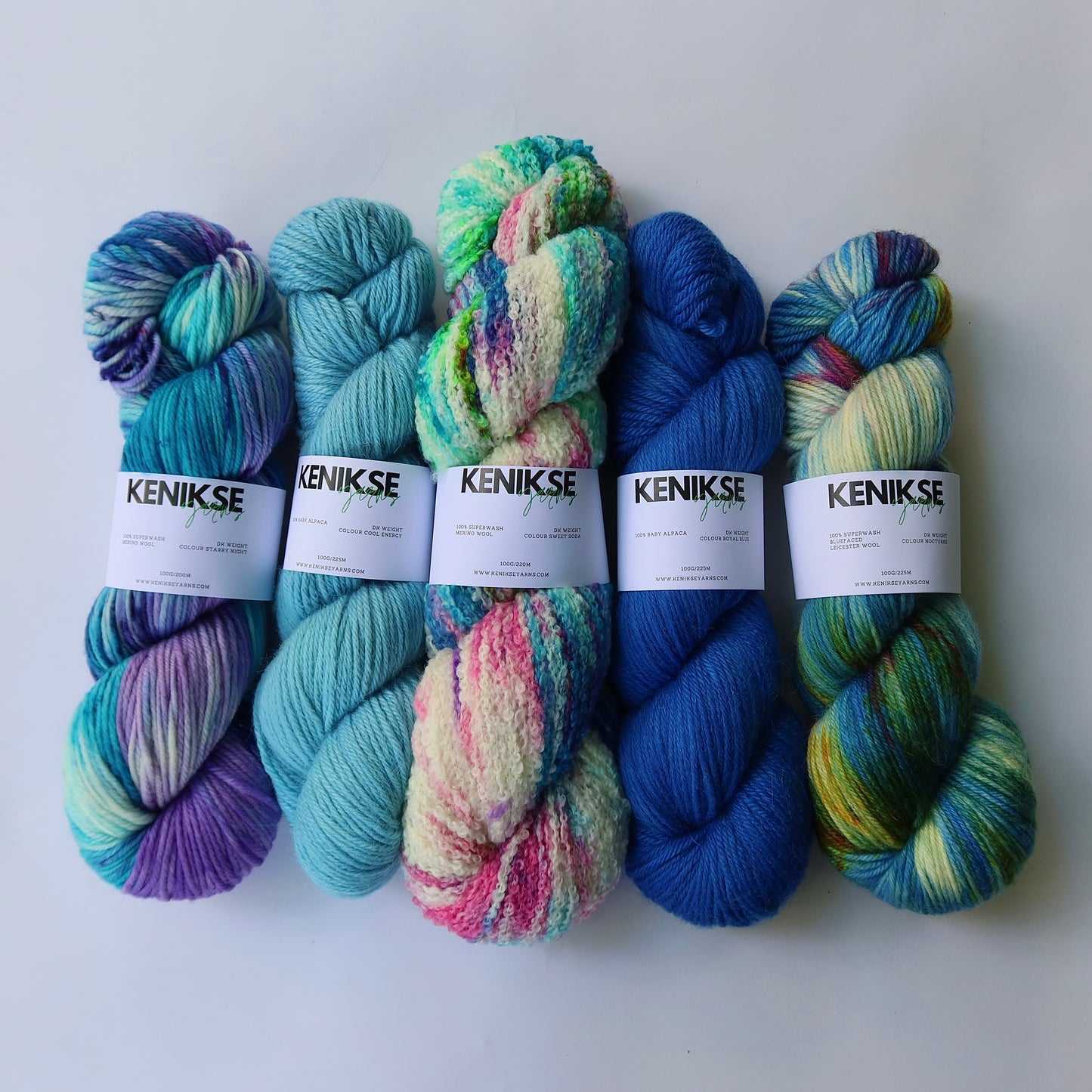 Indigo Yarn Bundle 5 x 100g skeins