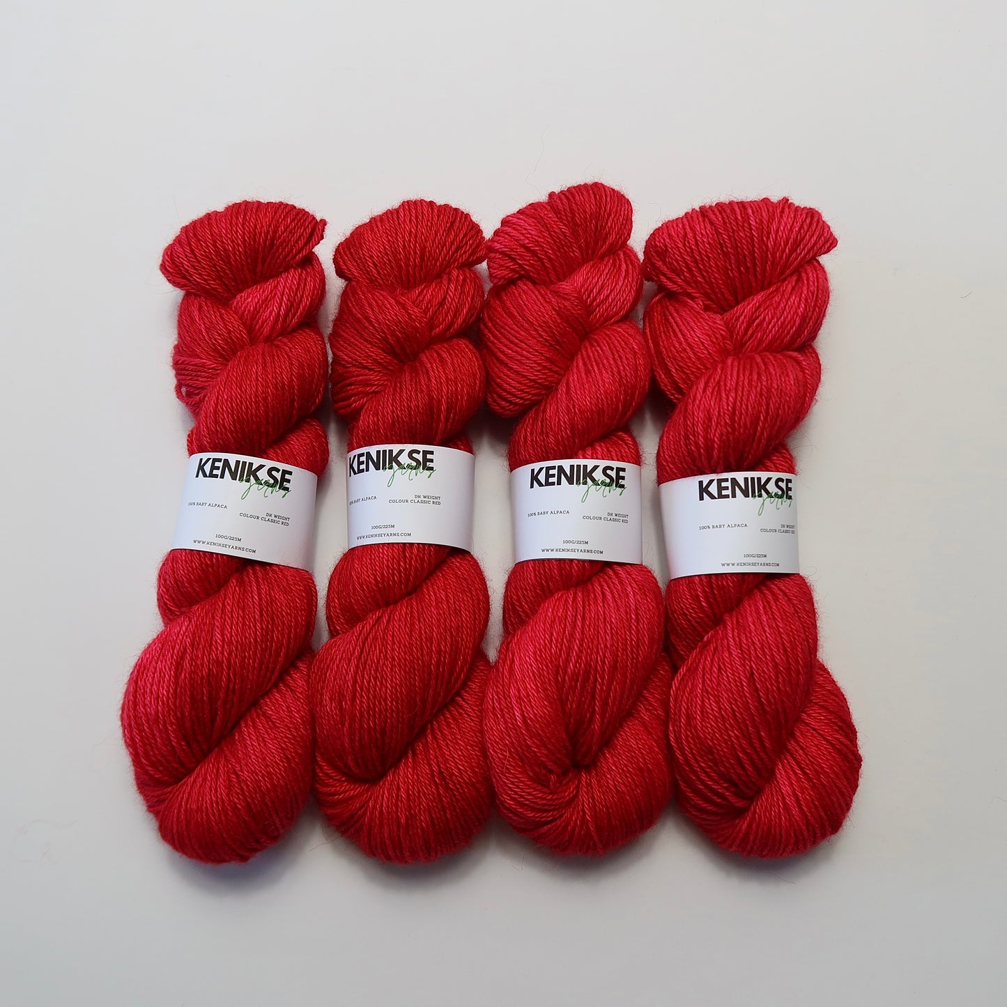 DK Baby Alpaca Yarn 100g in colour Classic Red