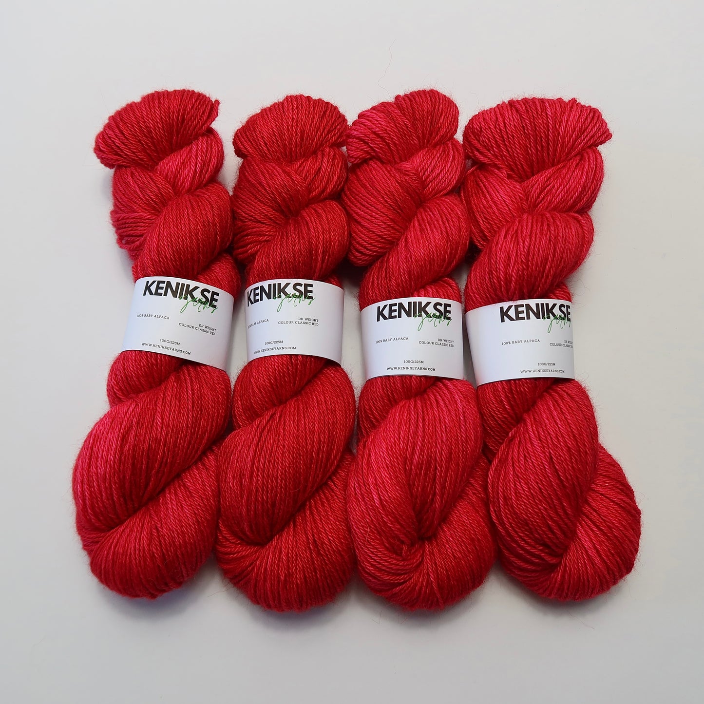 DK Baby Alpaca Yarn 100g in colour Classic Red