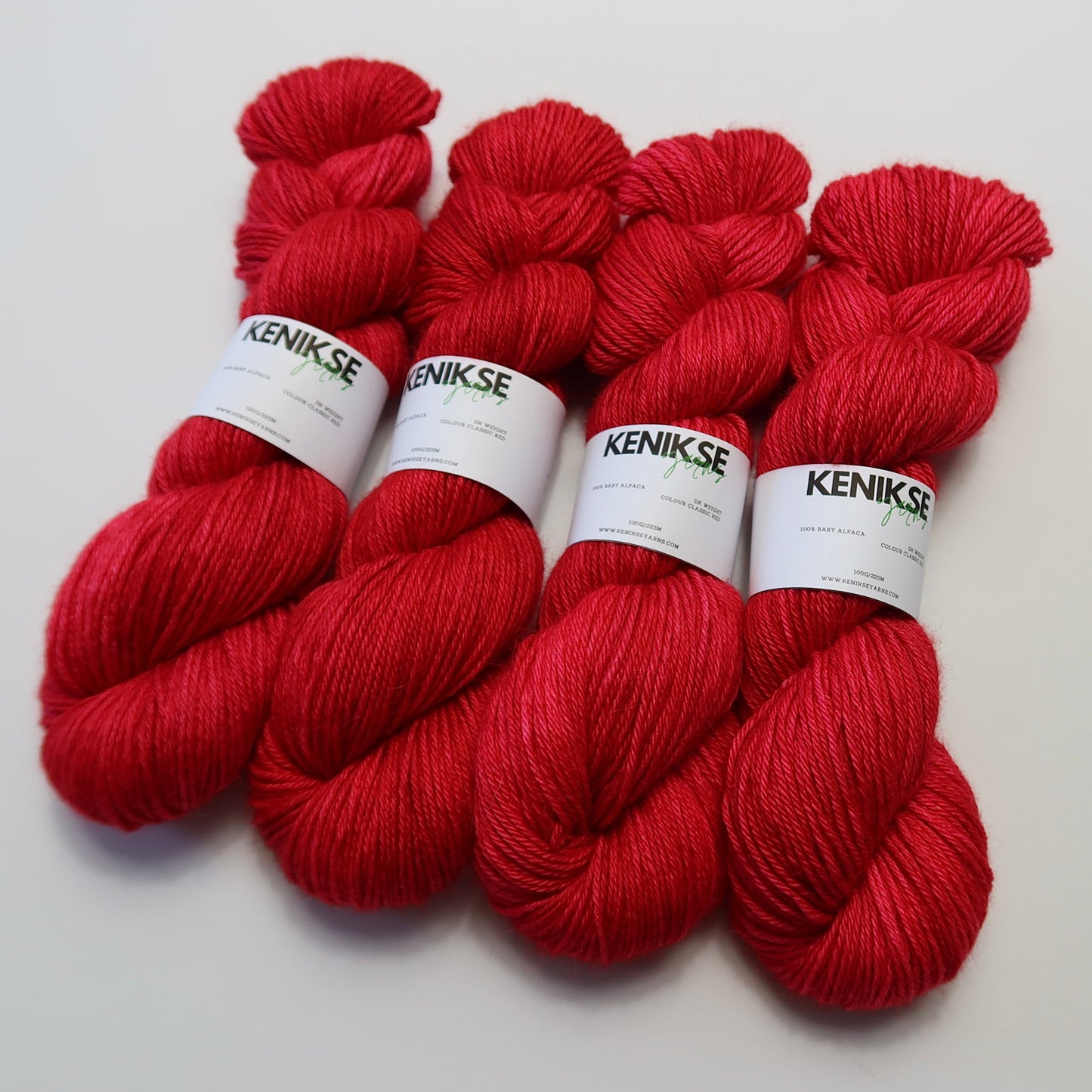 DK Baby Alpaca Yarn 100g in colour Classic Red