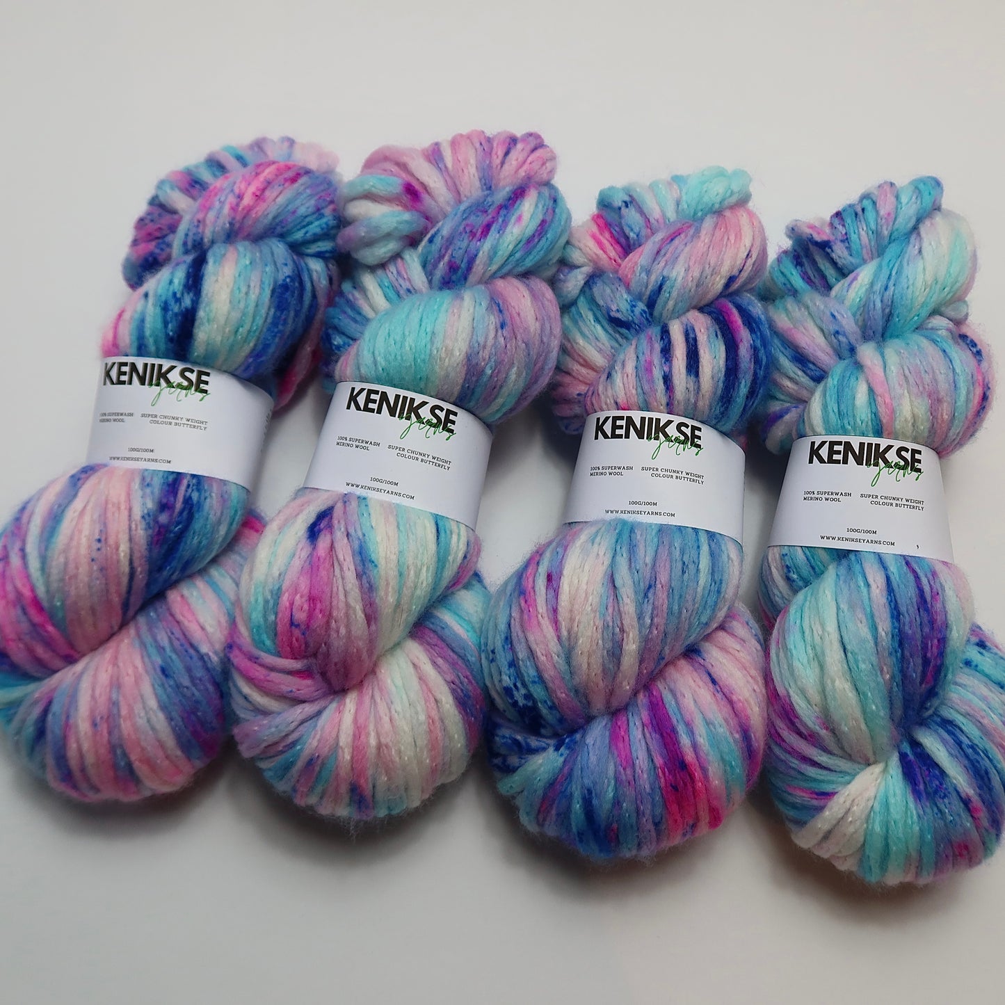 Super Chunky Superwash Merino Wool Yarn 100g in colour Butterfly