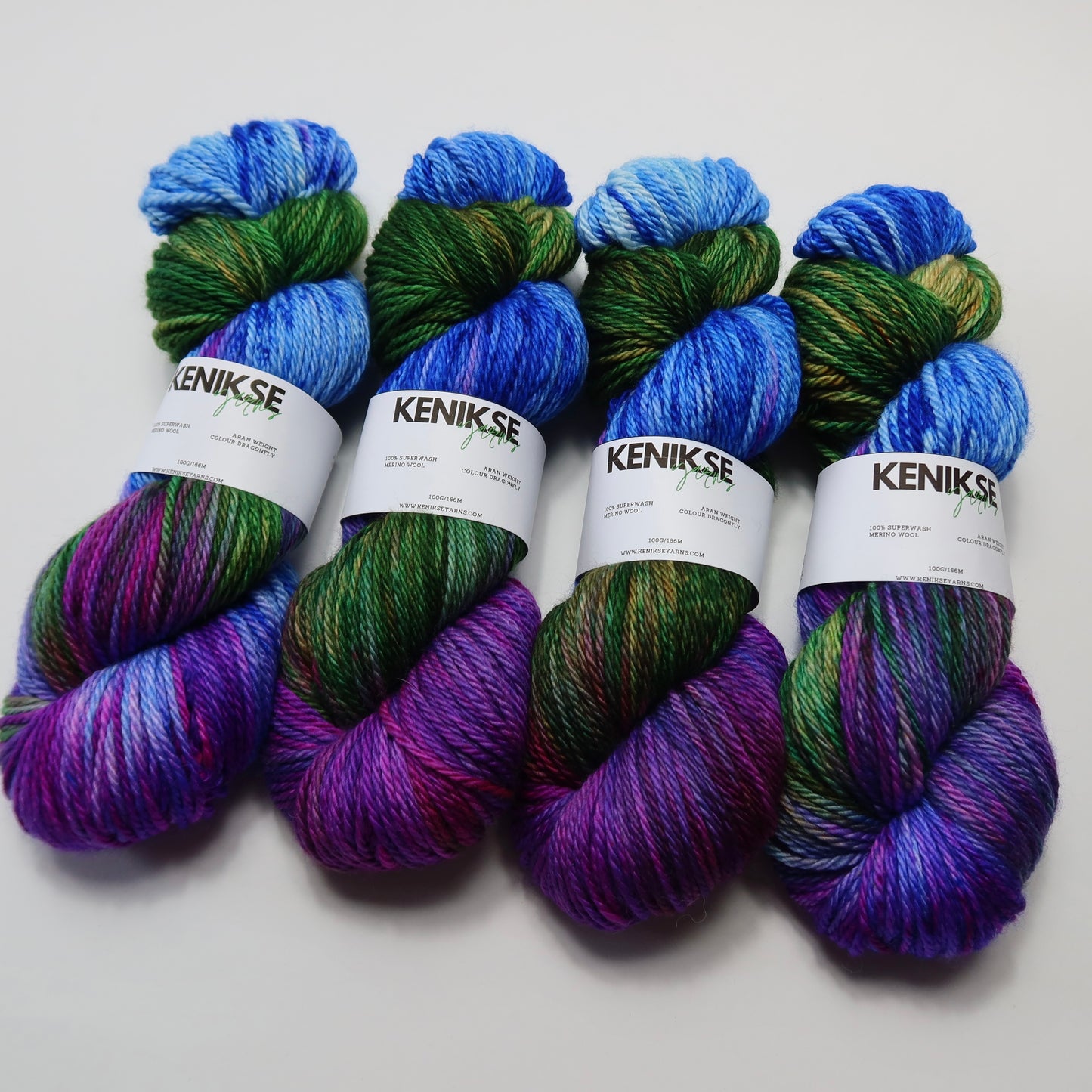 Aran Superwash Merino Wool Yarn 100g in colour Dragonfly