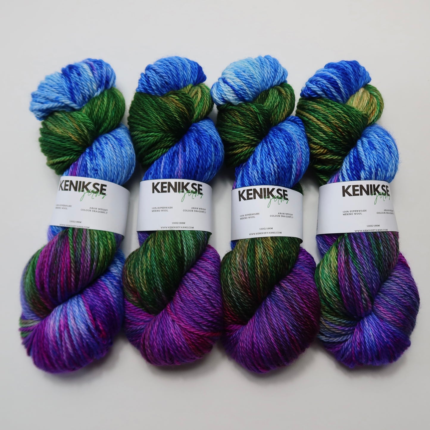 Aran Superwash Merino Wool Yarn 100g in colour Dragonfly