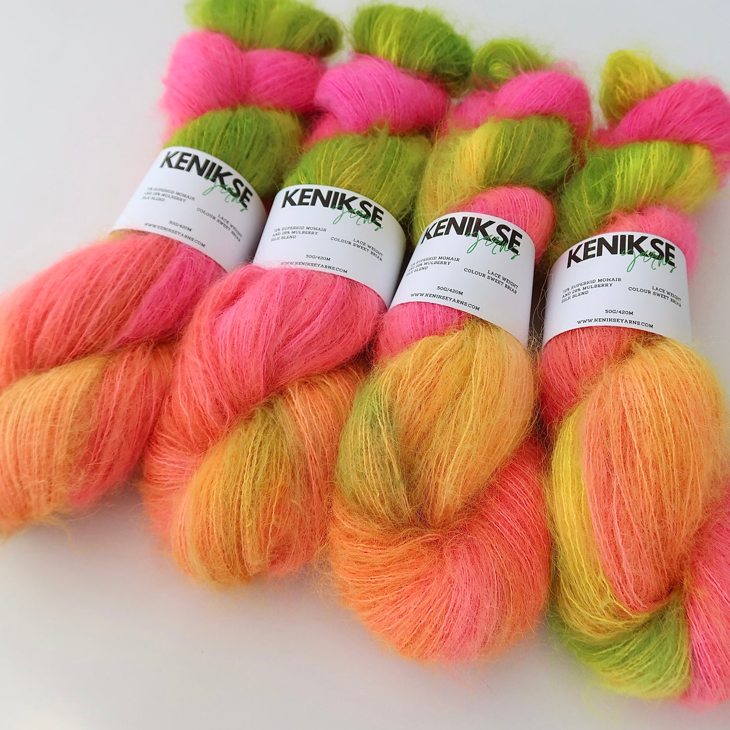 Lace Weight Superkid Mohair and Mulberry Silk Yarn 50g in colour Sweet Briar