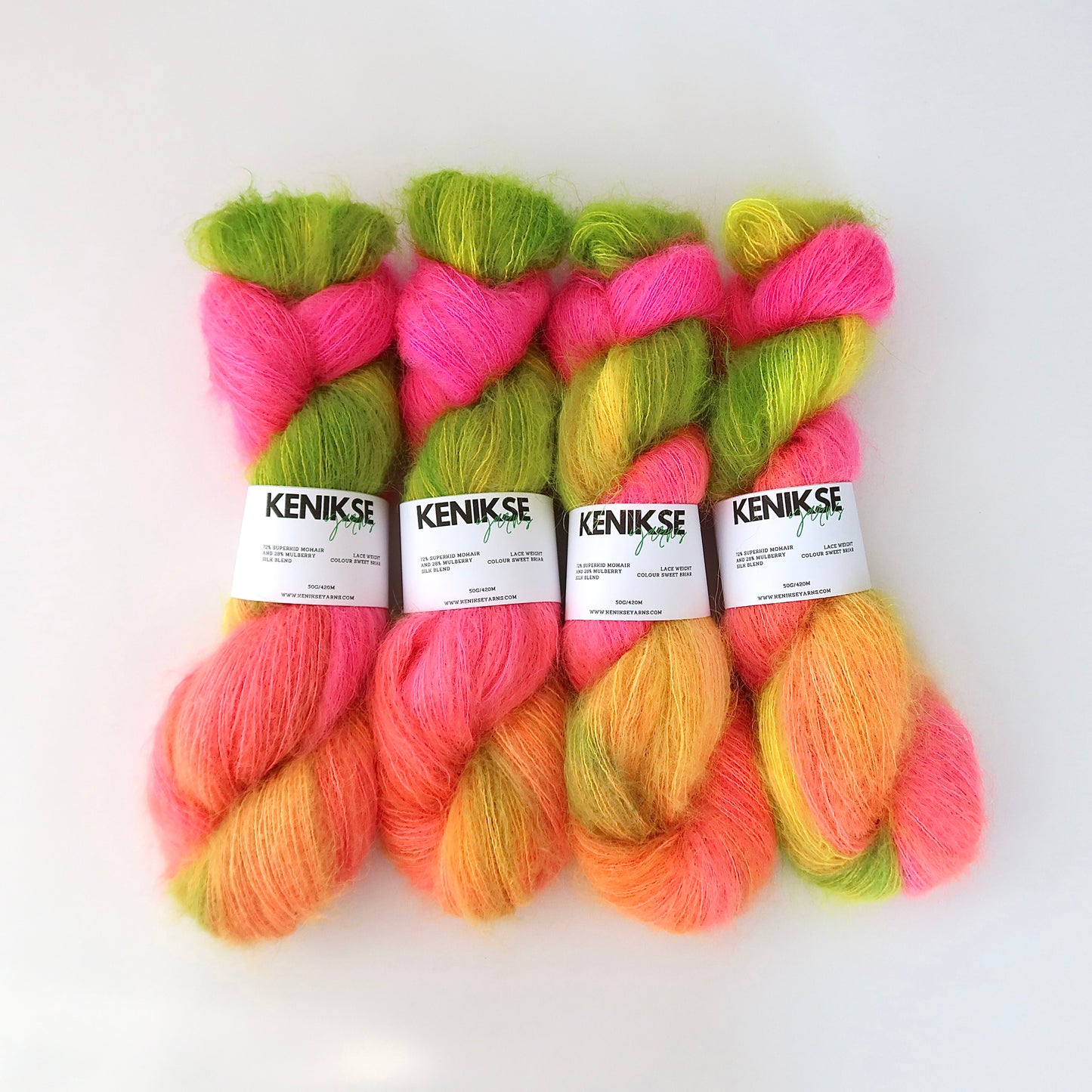 Lace Weight Superkid Mohair and Mulberry Silk Yarn 50g in colour Sweet Briar