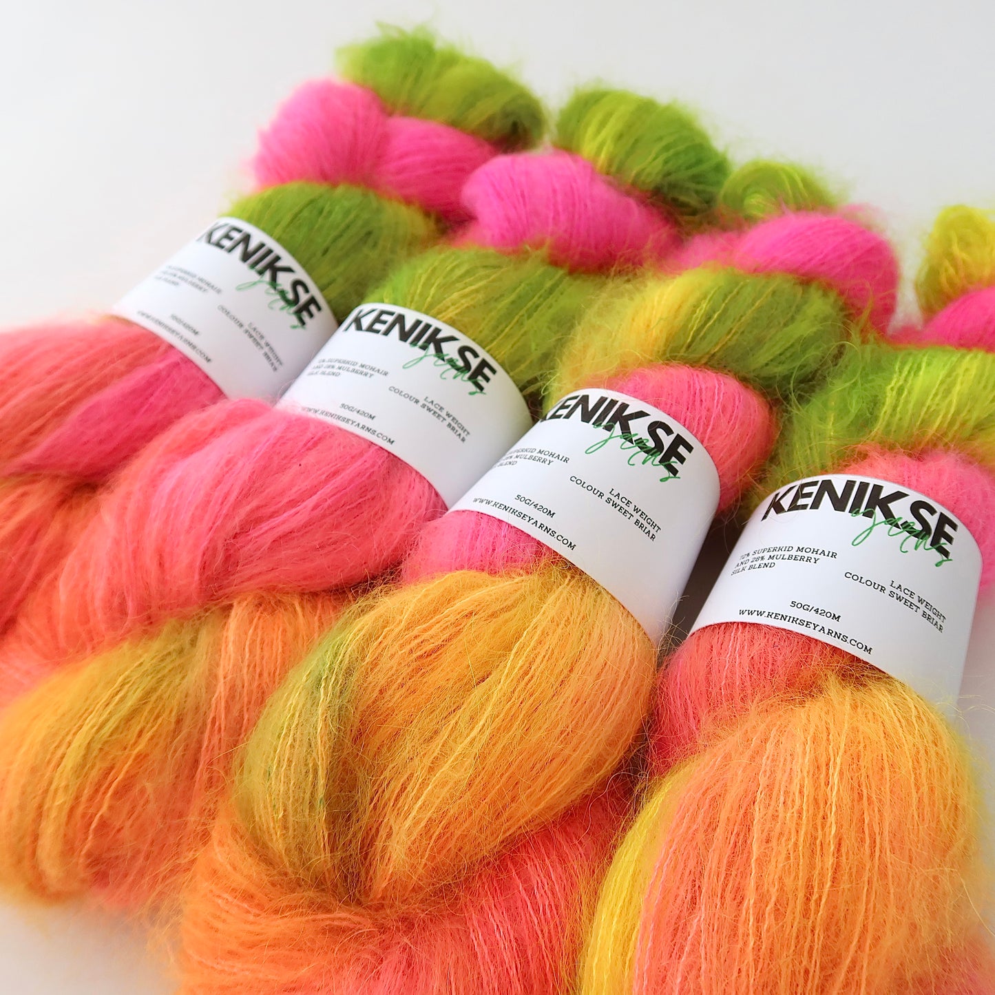Lace Weight Superkid Mohair and Mulberry Silk Yarn 50g in colour Sweet Briar