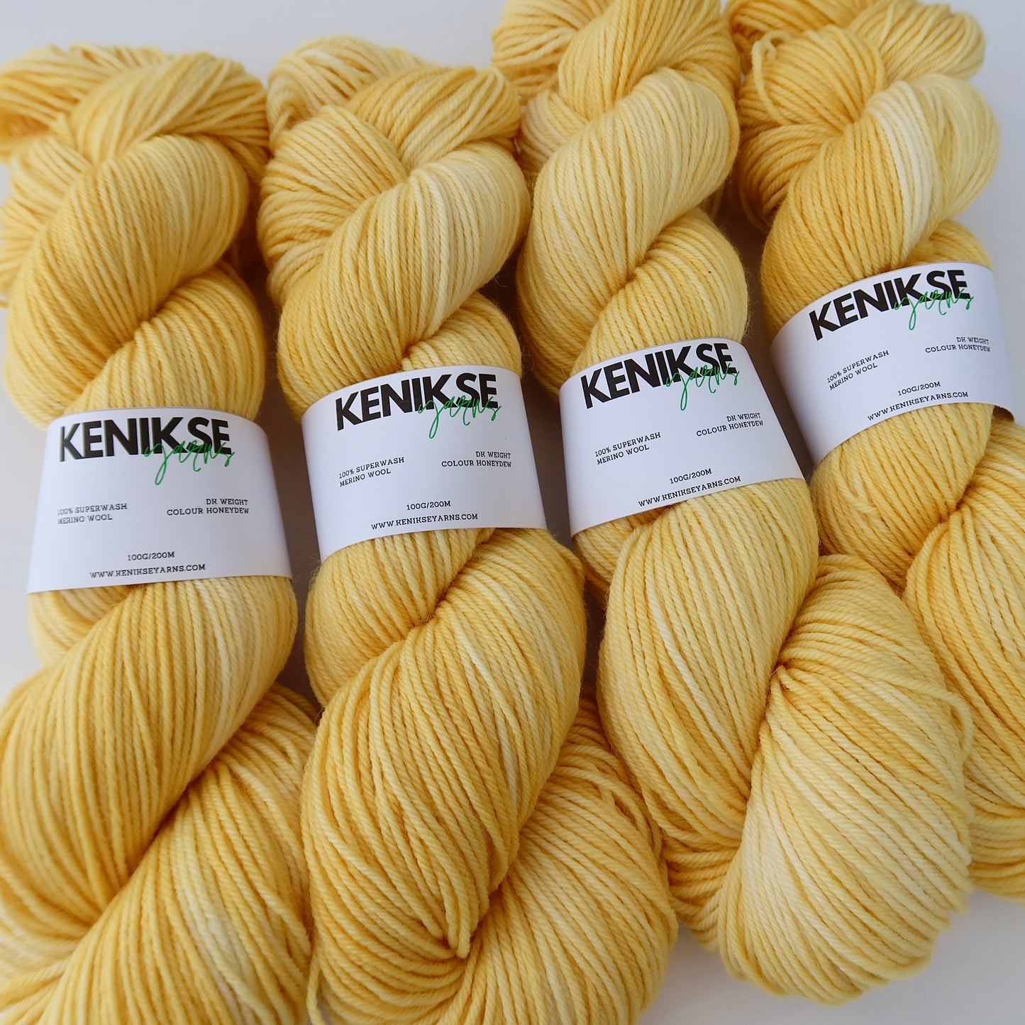 DK Superwash Merino Wool Yarn 100g in colour Honeydew