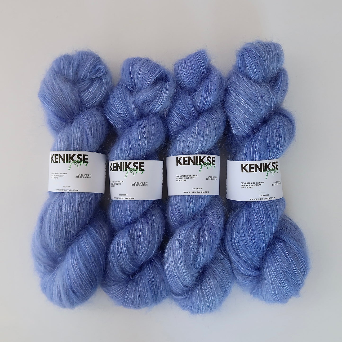 Lace Weight Superkid Mohair and Mulberry Silk Yarn 50g in colour Alpine