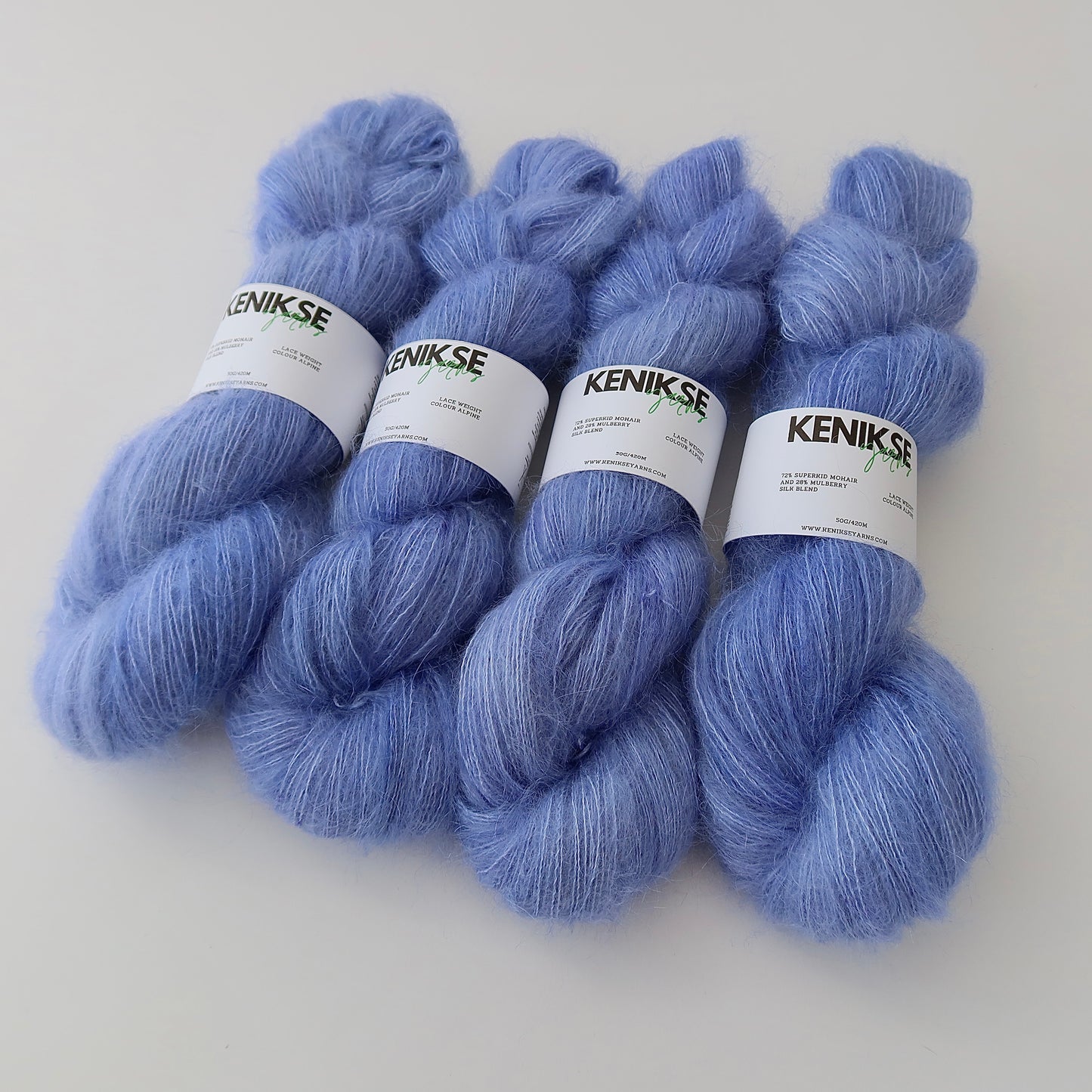 Lace Weight Superkid Mohair and Mulberry Silk Yarn 50g in colour Alpine