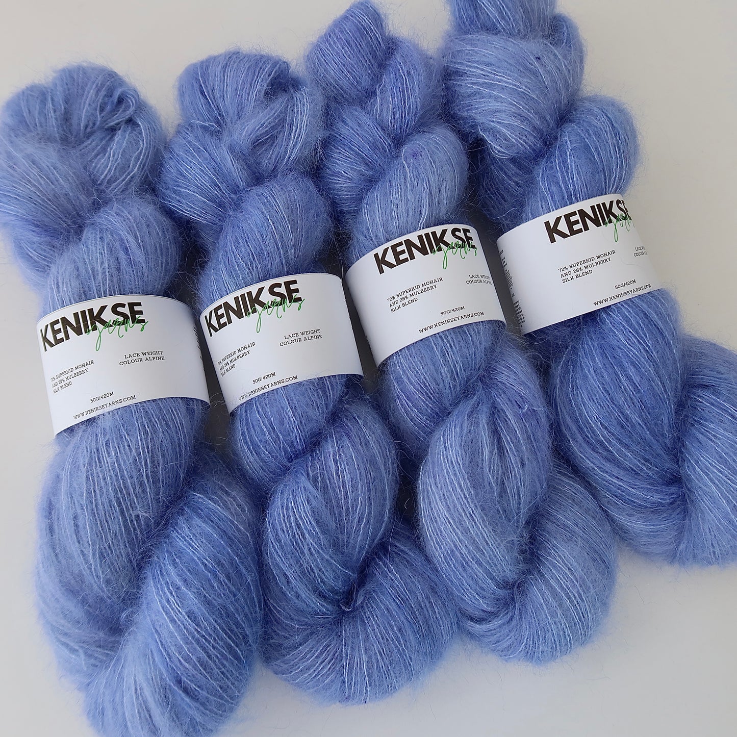 Lace Weight Superkid Mohair and Mulberry Silk Yarn 50g in colour Alpine