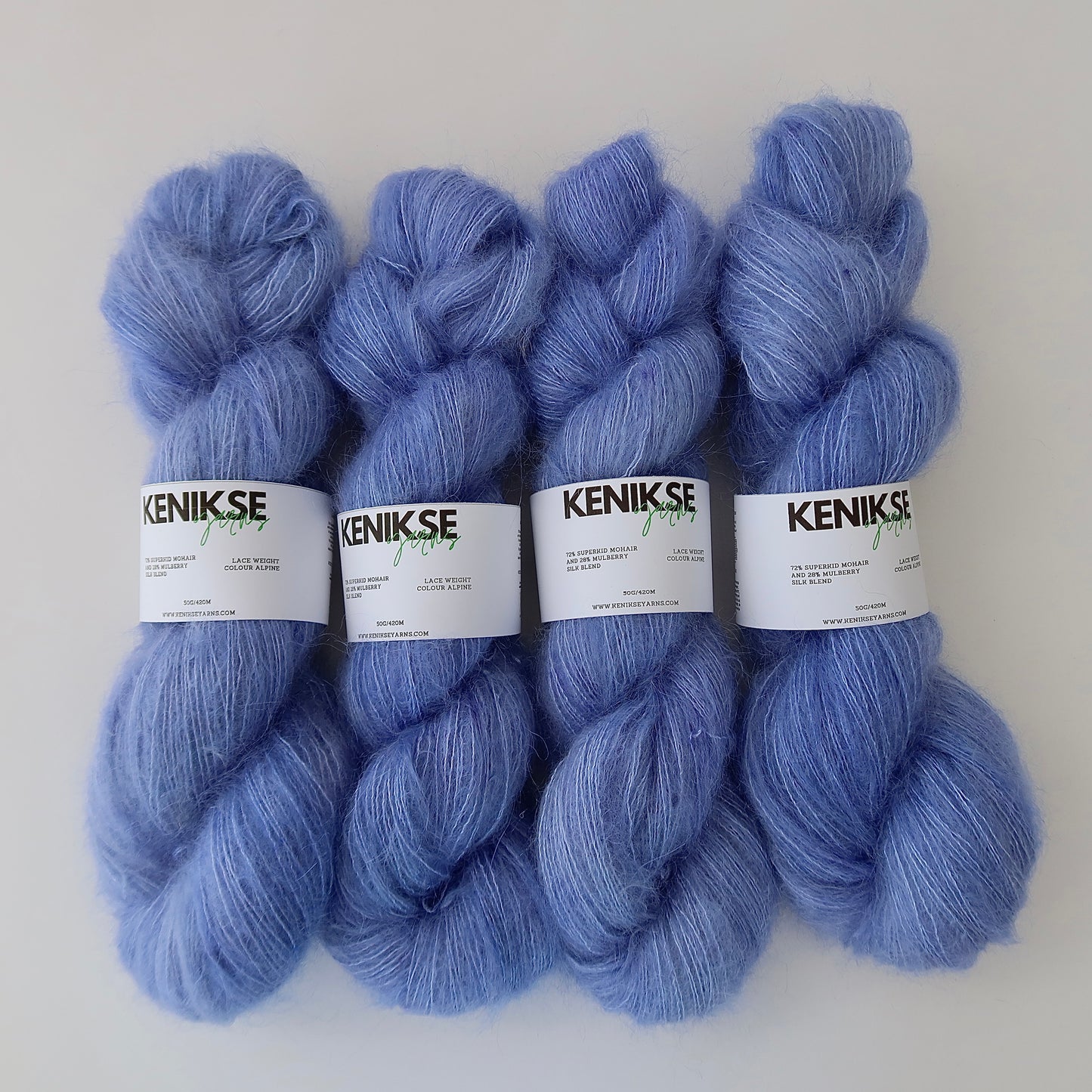 Lace Weight Superkid Mohair and Mulberry Silk Yarn 50g in colour Alpine