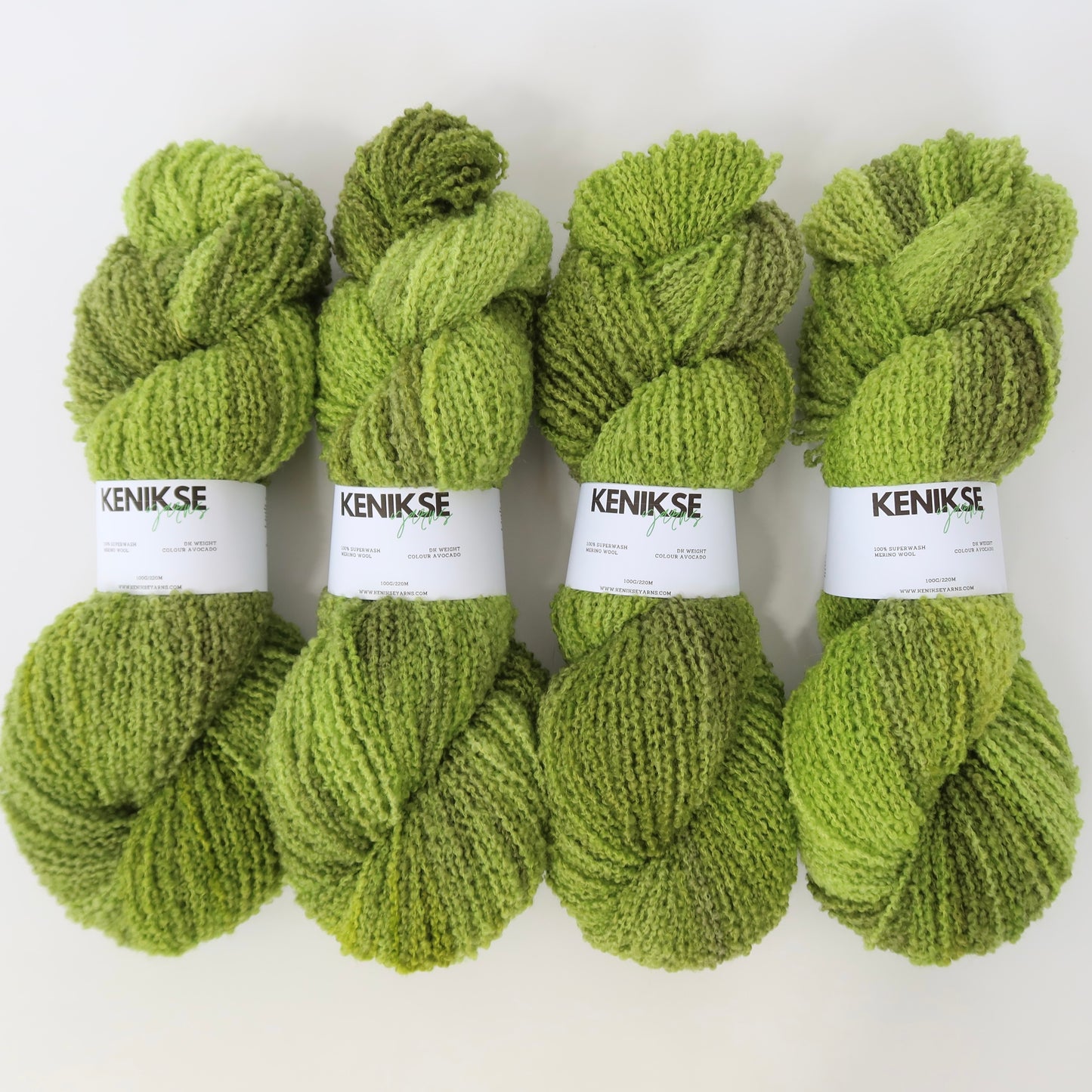 DK Superwash Merino Boucle Wool 100g in colour Avocado