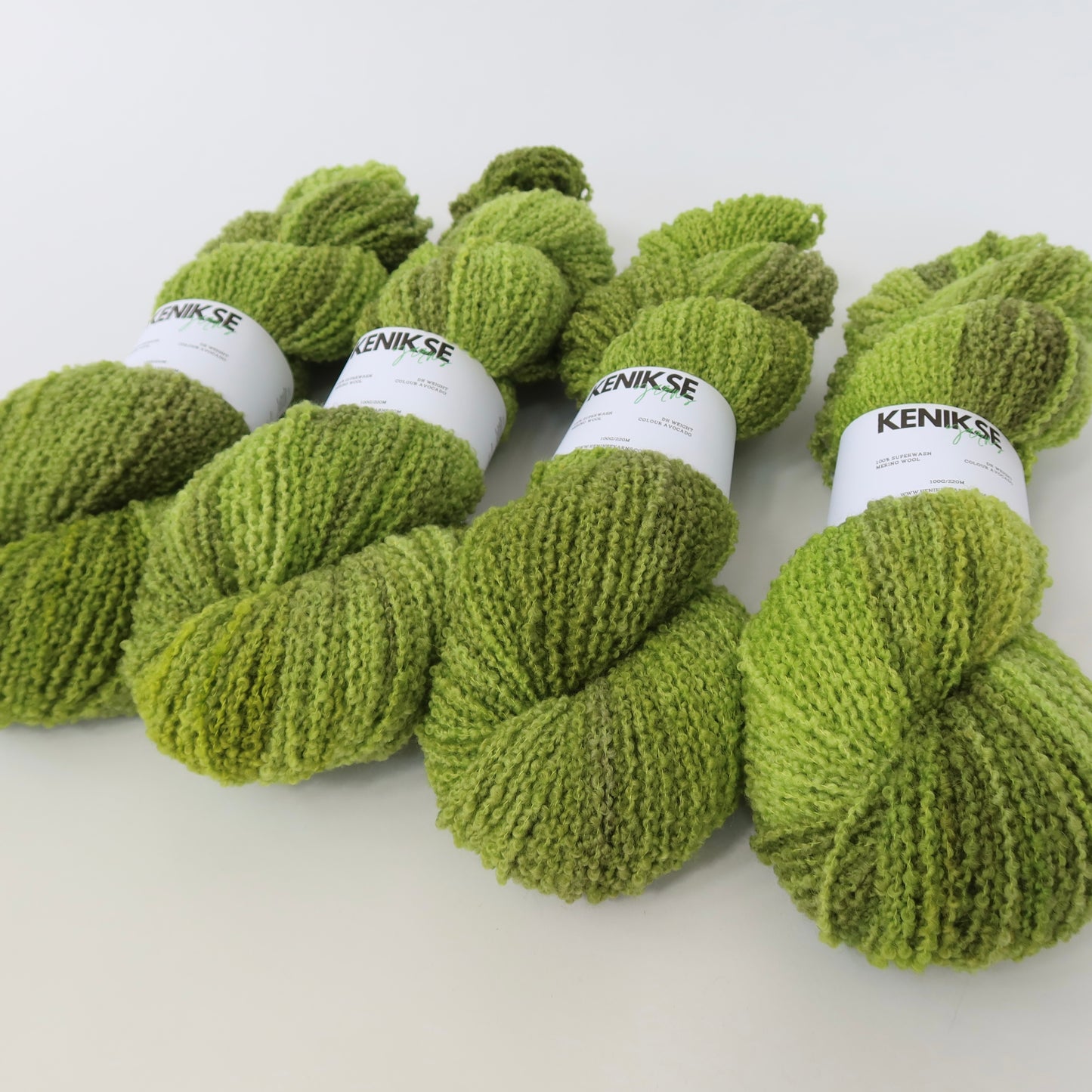 DK Superwash Merino Boucle Wool 100g in colour Avocado