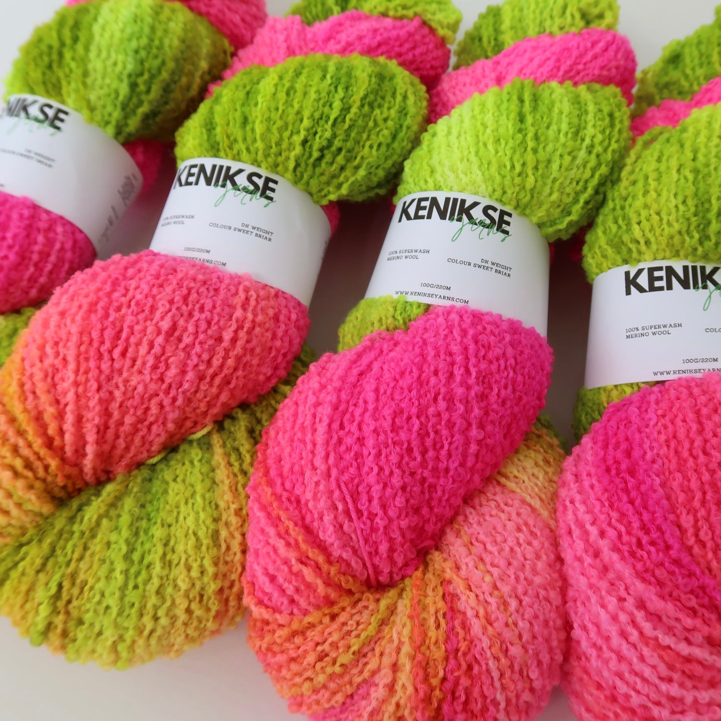 DK Superwash Merino Boucle Wool 100g in colour Sweet Briar