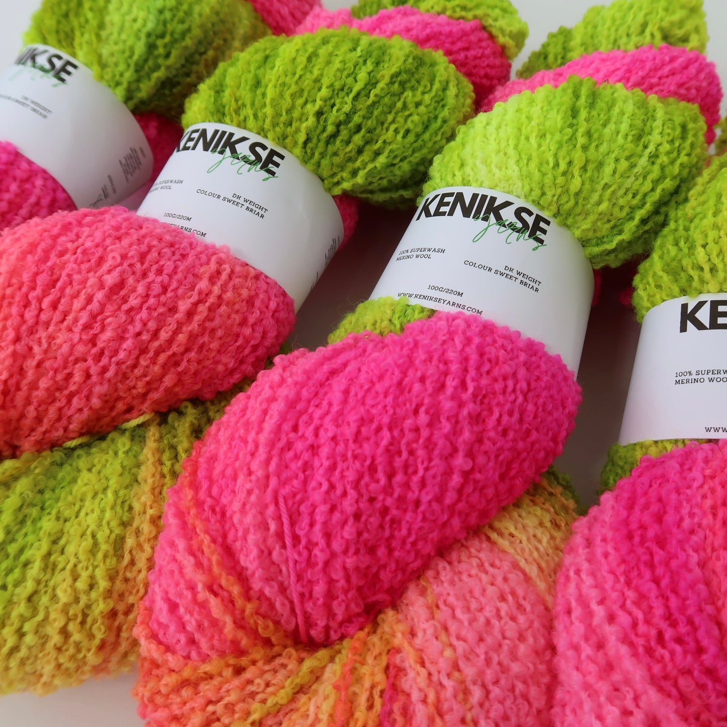 DK Superwash Merino Boucle Wool 100g in colour Sweet Briar