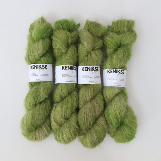 Lace Baby Suri Alpaca and Silk Yarn 50g in colour Avocado