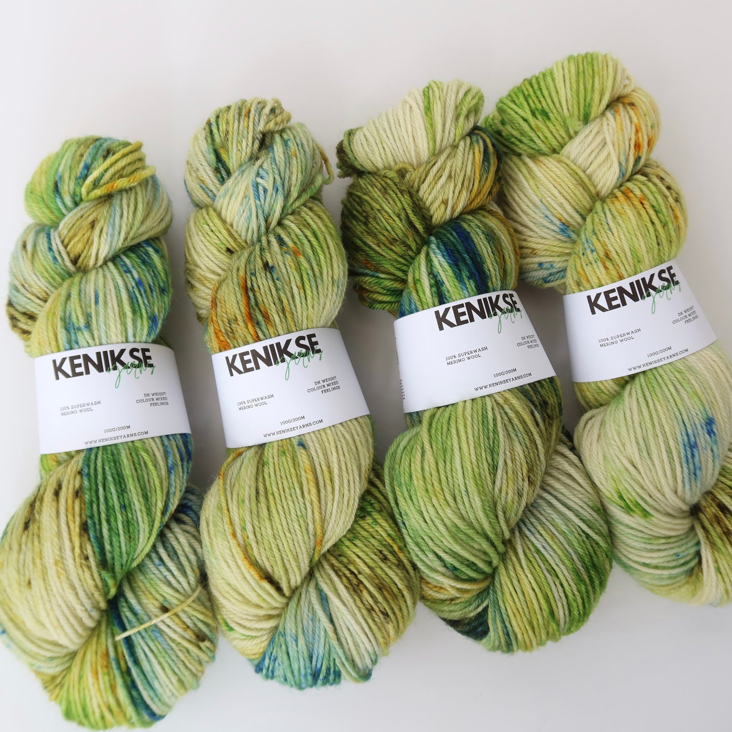 DK Superwash Bluefaced Leicester Wool and Nylon Yarn 100g in colour Mixed Feelings