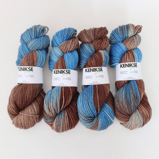 DK Superwash Bluefaced Leicester Wool Yarn 100g in colour Havelock Brown