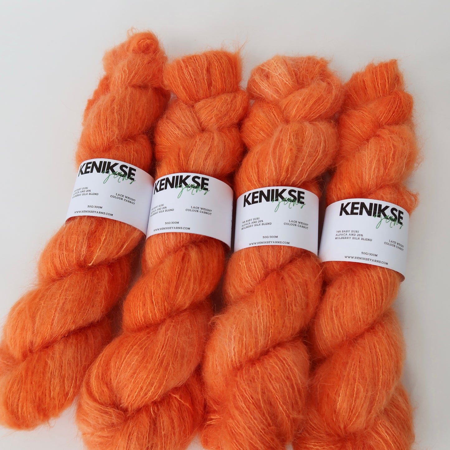 DK Baby Suri Alpaca and Silk Yarn 100g in colour Carrot