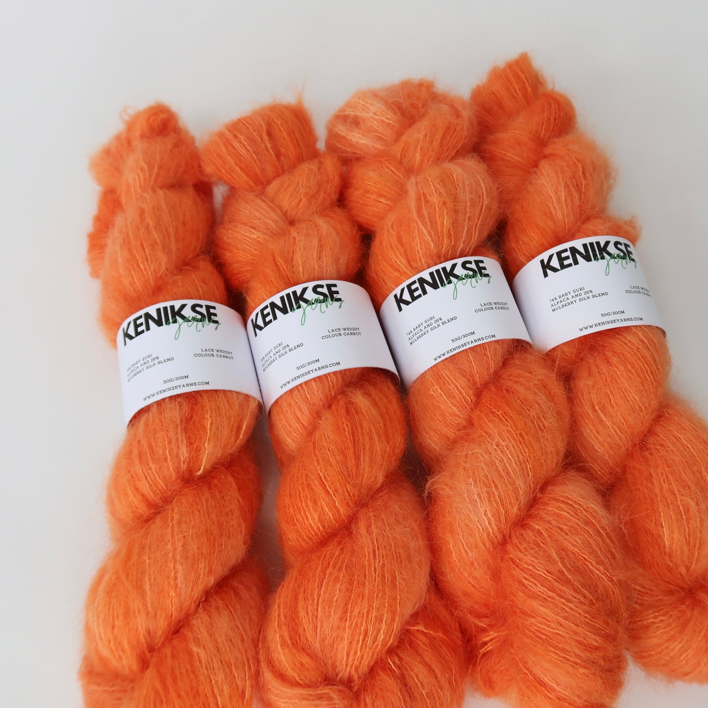 DK Baby Suri Alpaca and Silk Yarn 100g in colour Carrot