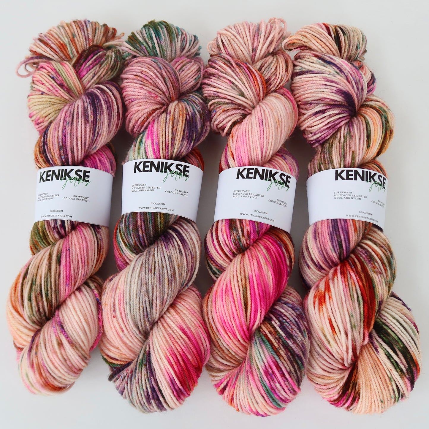 DK Superwash Bluefaced Leicester Wool and Nylon Yarn 100g in colour Graffiti