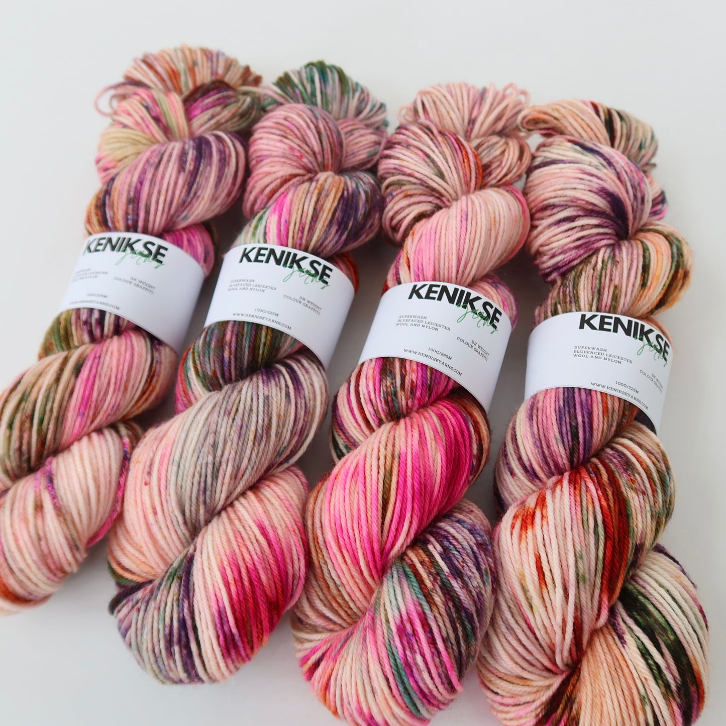 DK Superwash Bluefaced Leicester Wool and Nylon Yarn 100g in colour Graffiti