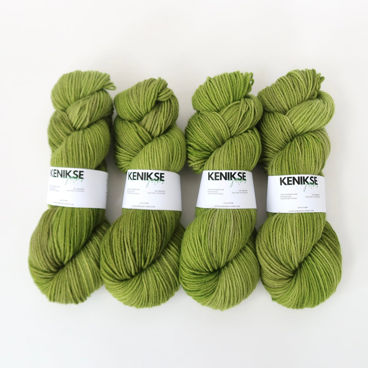 DK Superwash Bluefaced Leicester Wool Yarn 100g in colour Avocado
