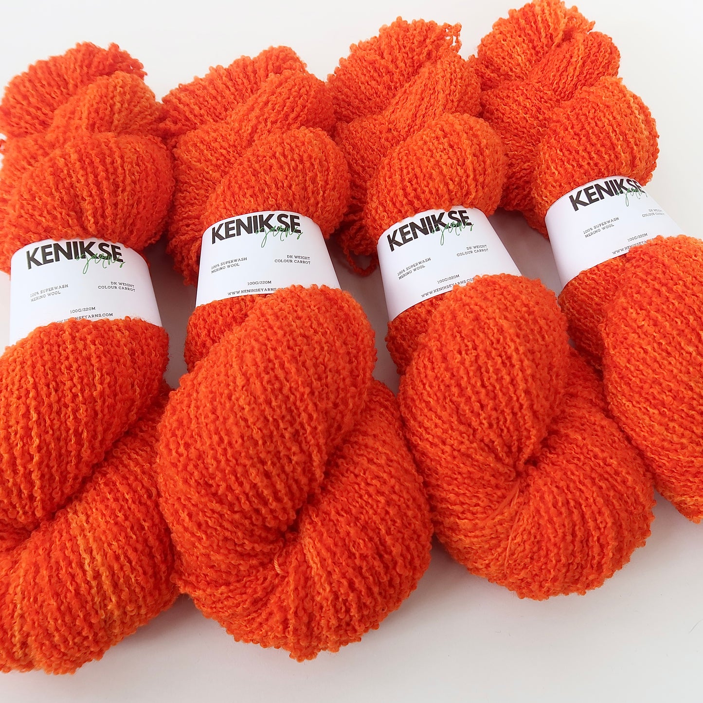 DK Superwash Merino Boucle Wool 100g in colour Carrot