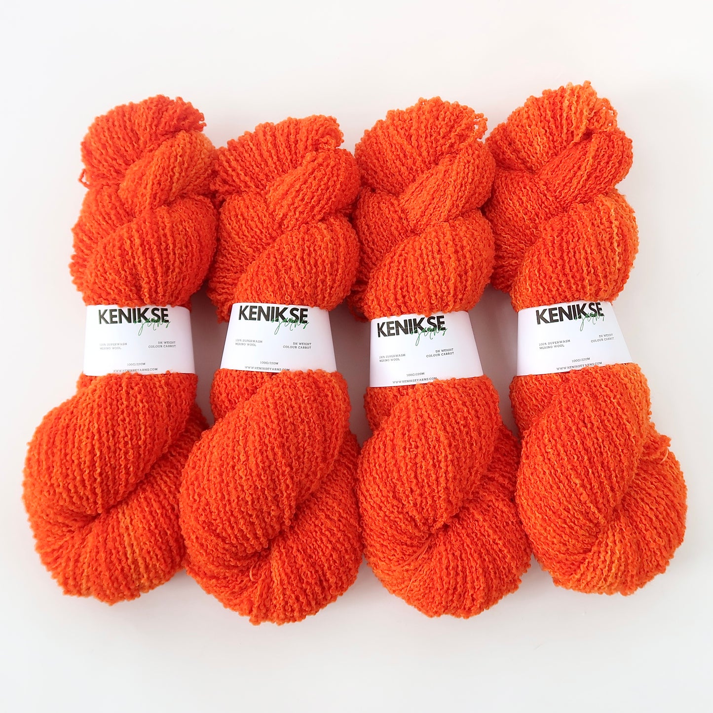 DK Superwash Merino Boucle Wool 100g in colour Carrot
