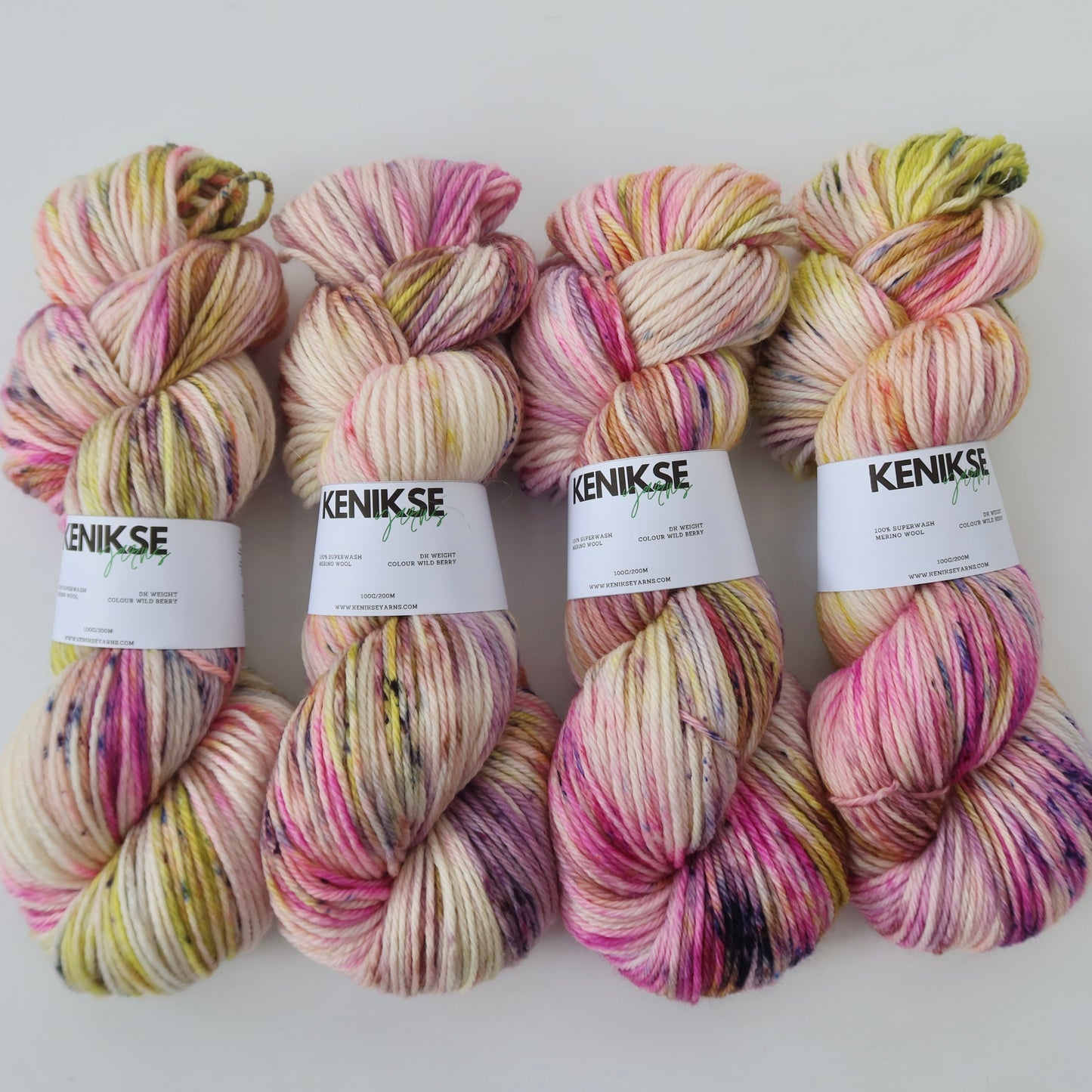 DK Superwash Merino Wool Yarn 100g in colour Wild Berry