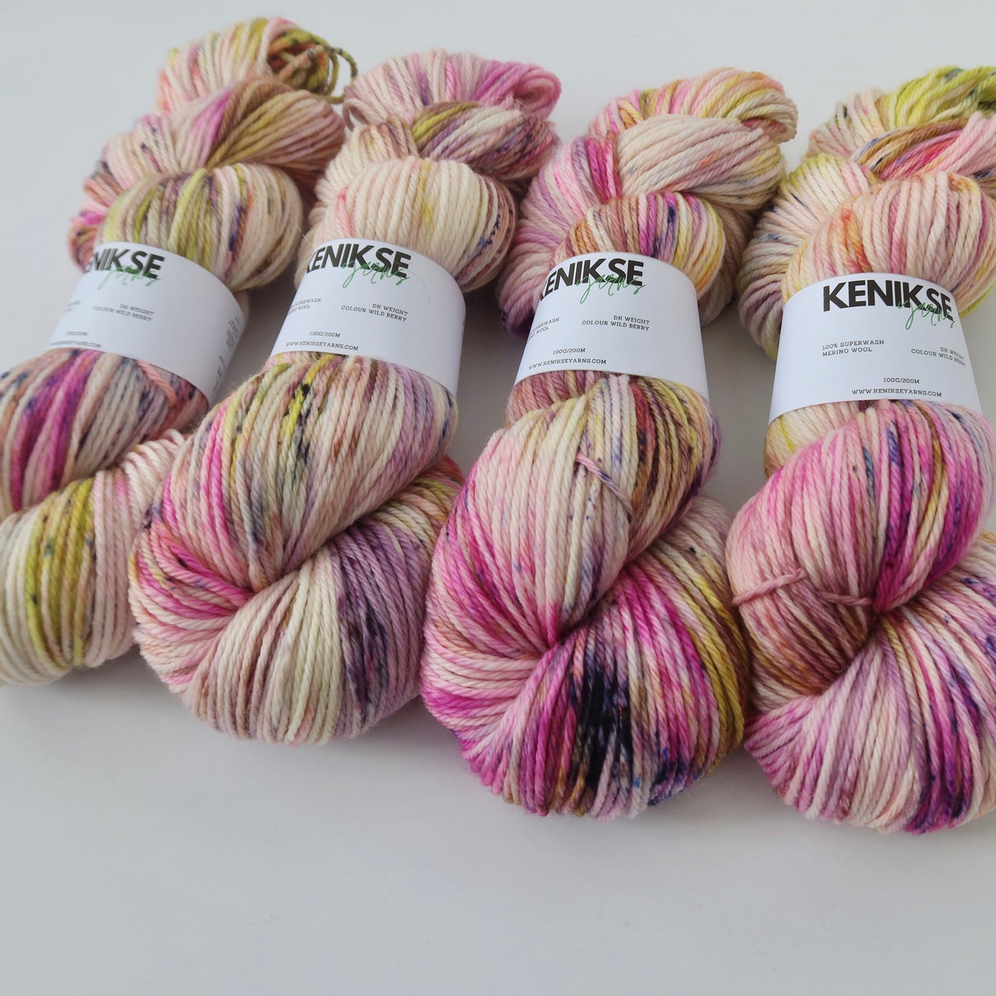 DK Superwash Merino Wool Yarn 100g in colour Wild Berry
