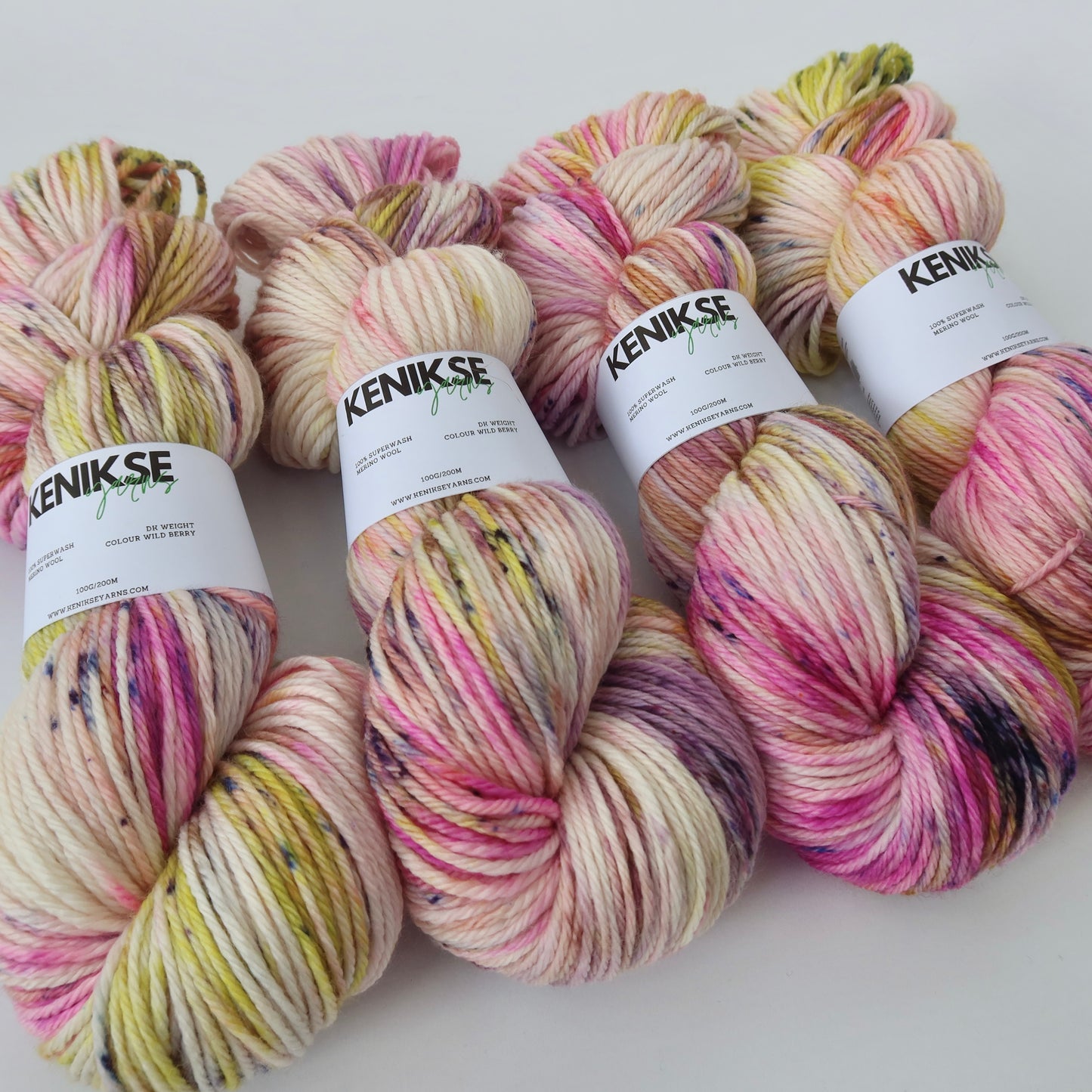 DK Superwash Merino Wool Yarn 100g in colour Wild Berry